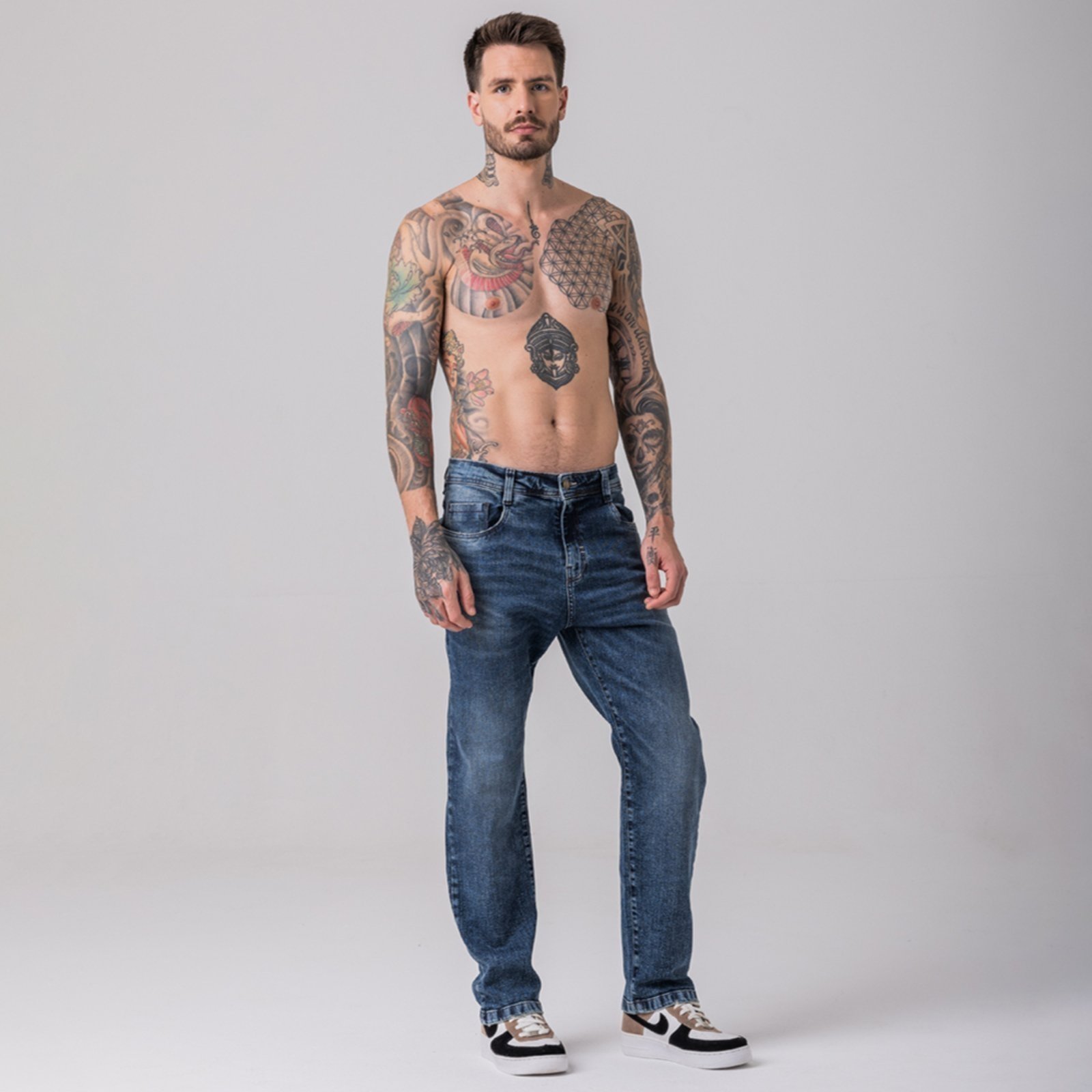 Calça Jeans Reta Street Rock e Soda INDIGO