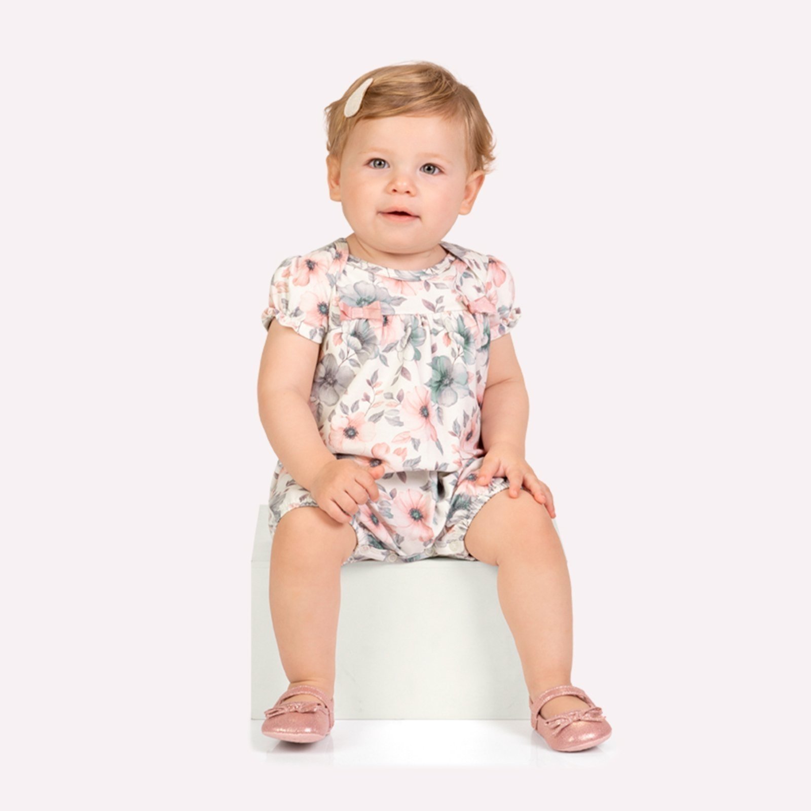 Infantil - Macaquinho Menina Flores Milon