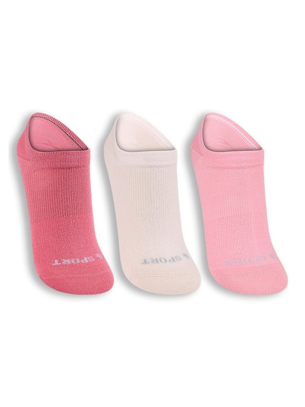 Vista 2 Kit 3 Pares de Meias Invisível Lupo rosa Lupo rosa