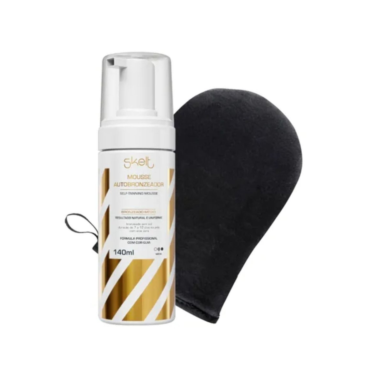 Vista 2 Skelt Autobronzeador Em Mousse + Luva Aplicadora unico Skelt unico