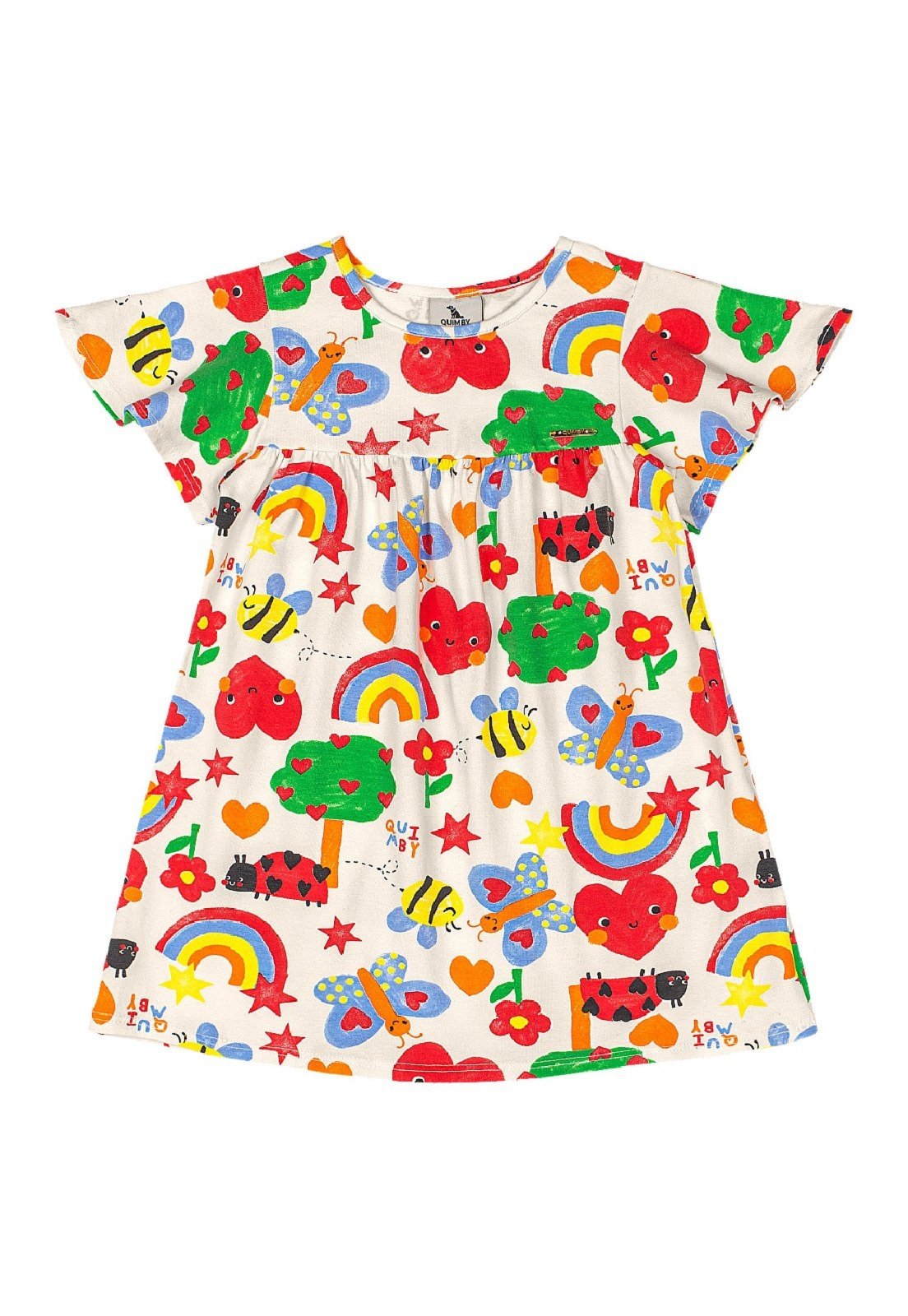 Infantil - Vestido Doce Natureza Cotton Quimby Branco