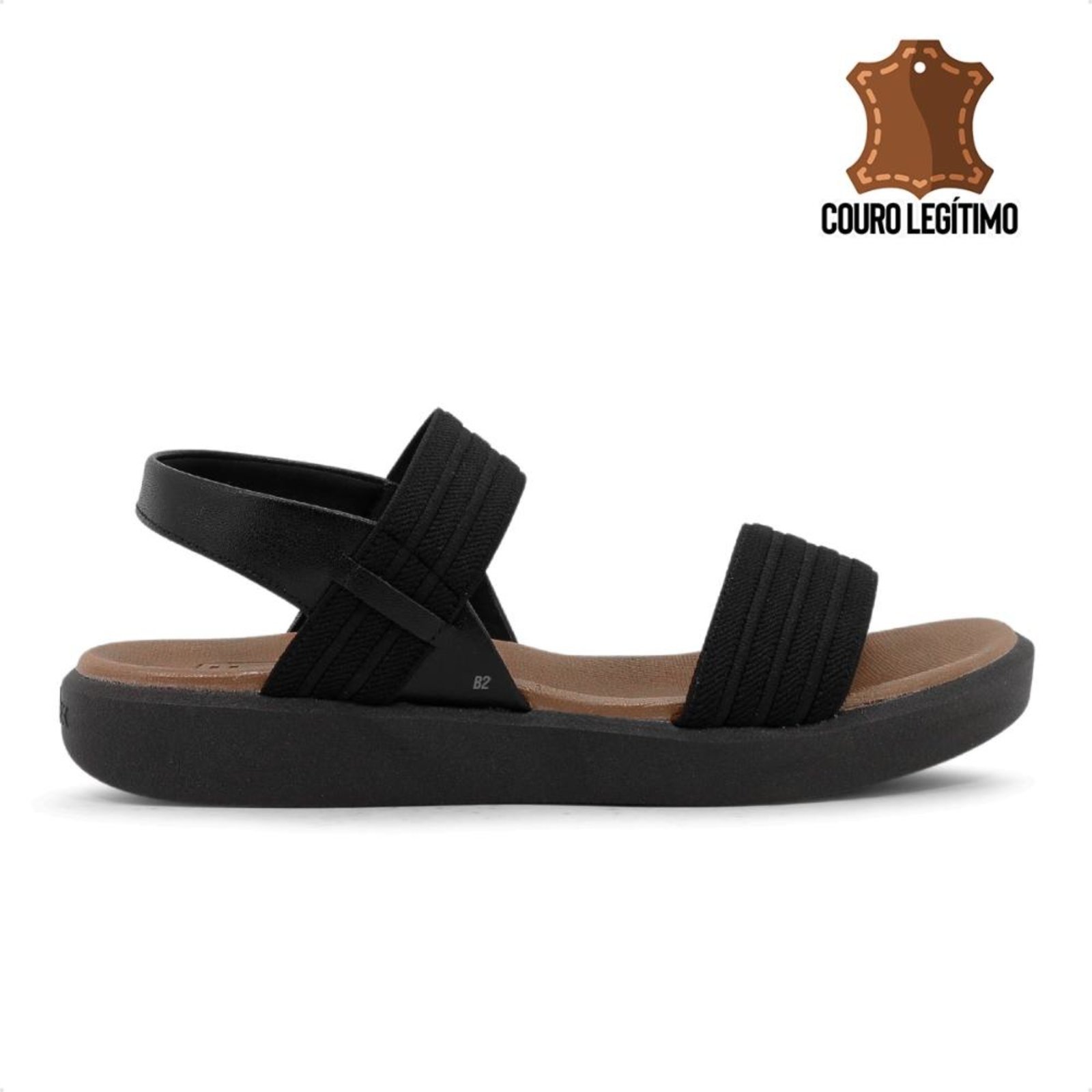 Sandália Usaflex Elástico Feminina Preto