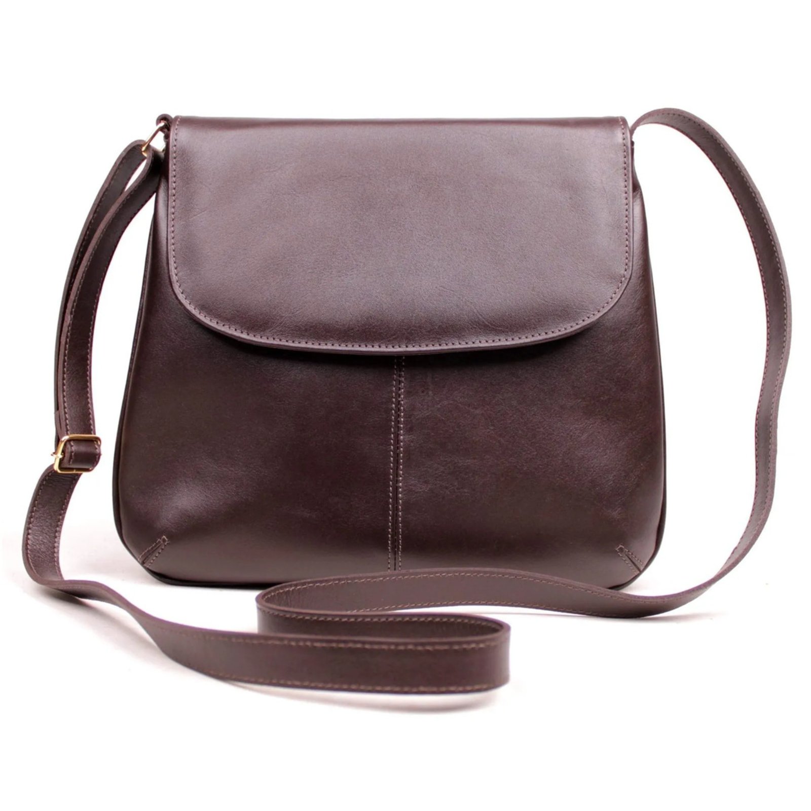 Bolsa Transversal em Couro Café Artlux 1411