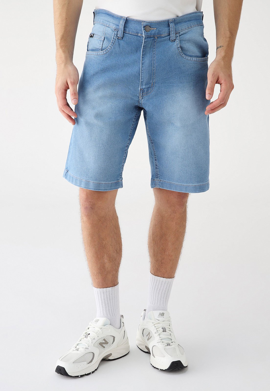 Bermuda Jeans Billabong Reta Pockets Azul