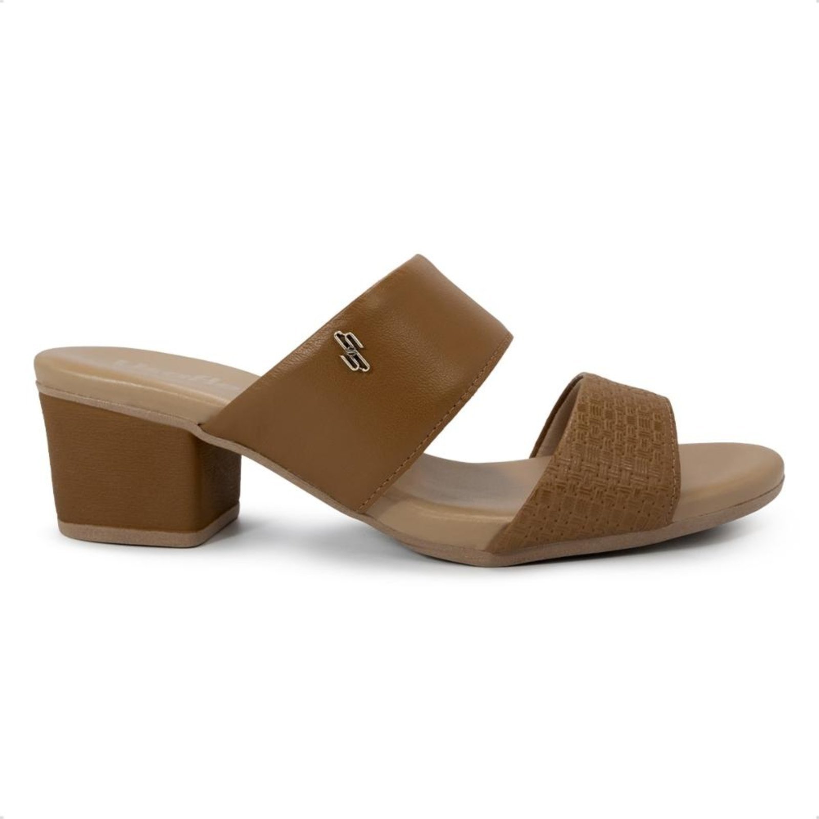 TAMANCO USAFLEX FEMININO SALTO BLOCO TRESSE AE3201 Caramelo