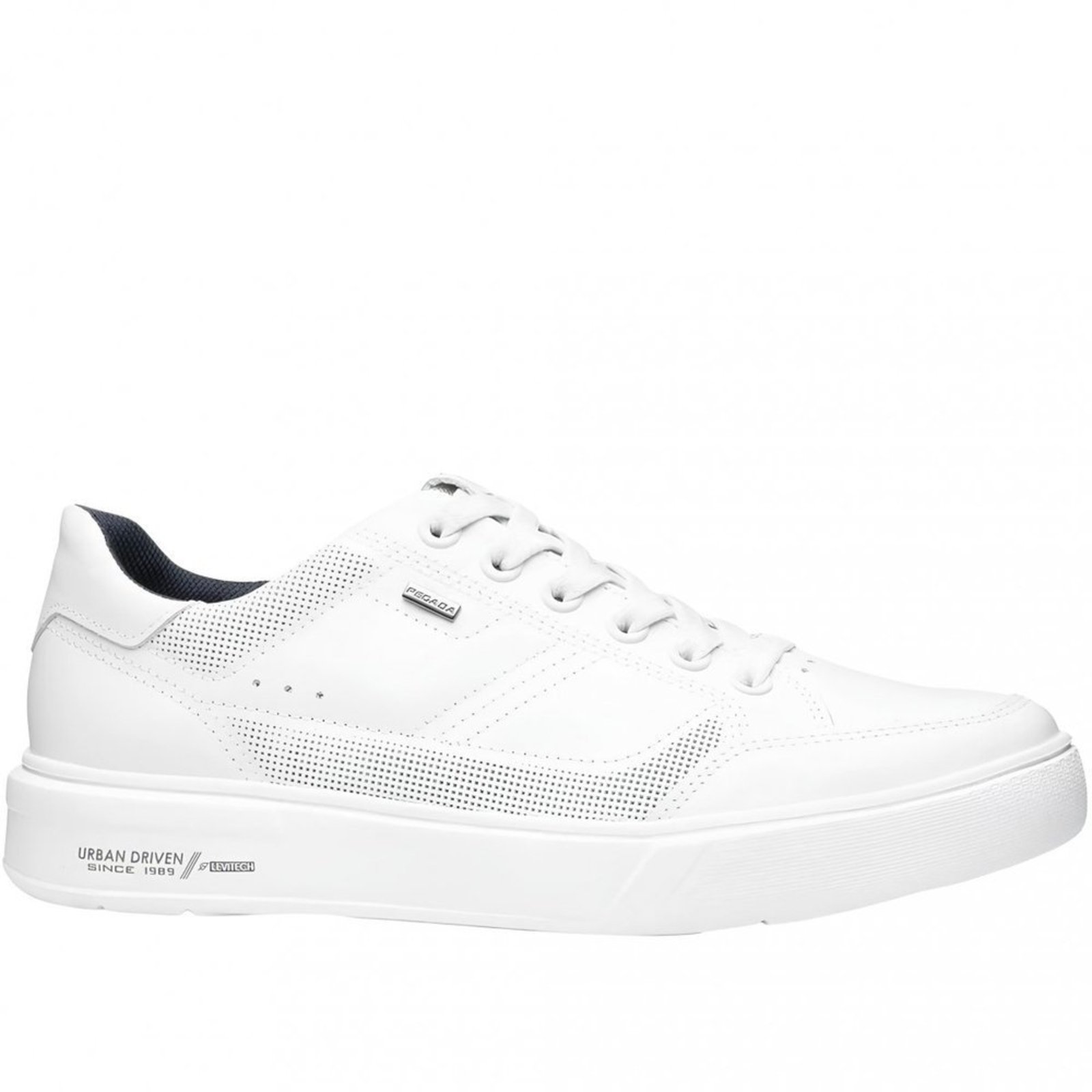 Tênis Masculino Casual Flow em Couro Pegada 111909 Pegada Branco