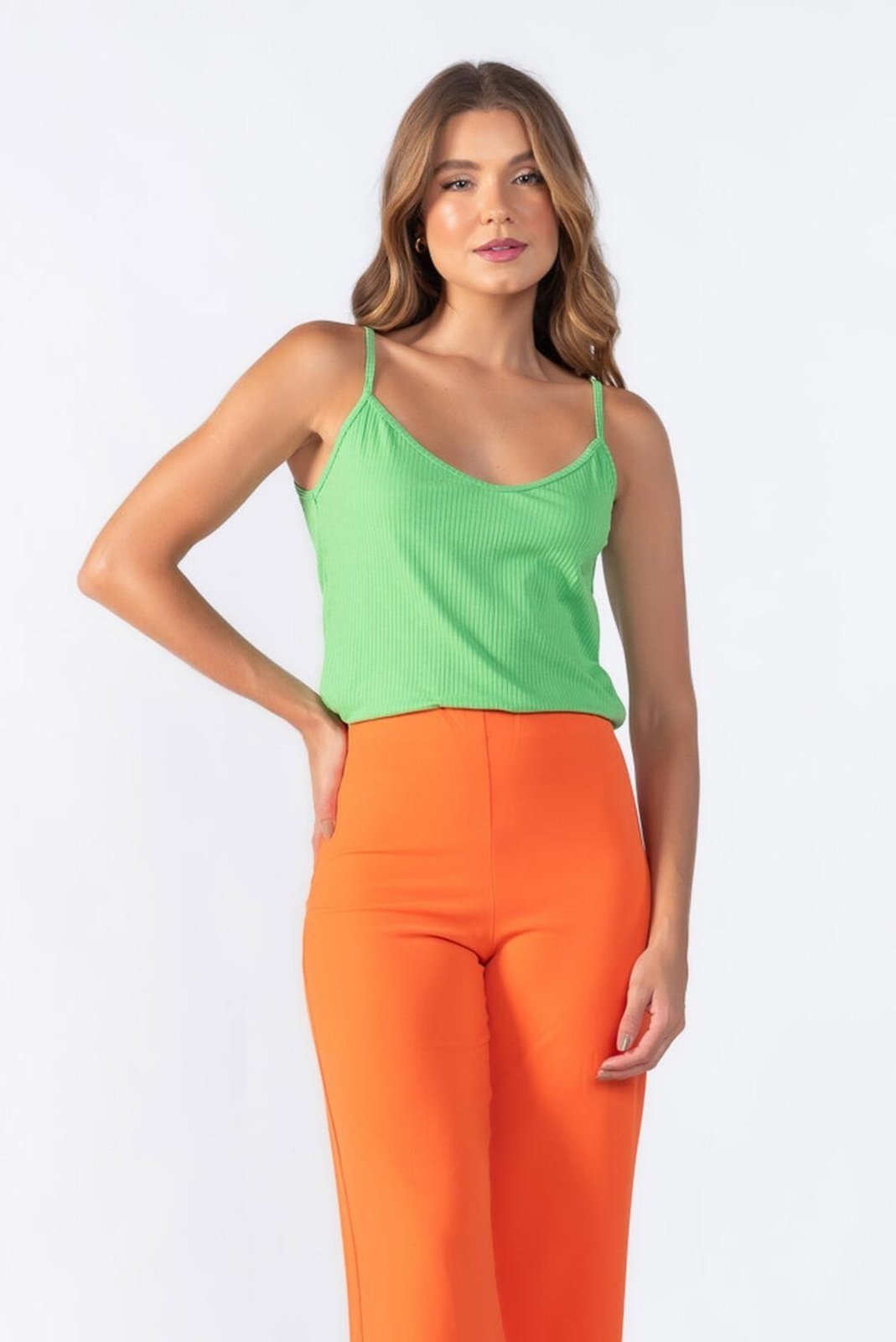 Regata basica alca fina Verde