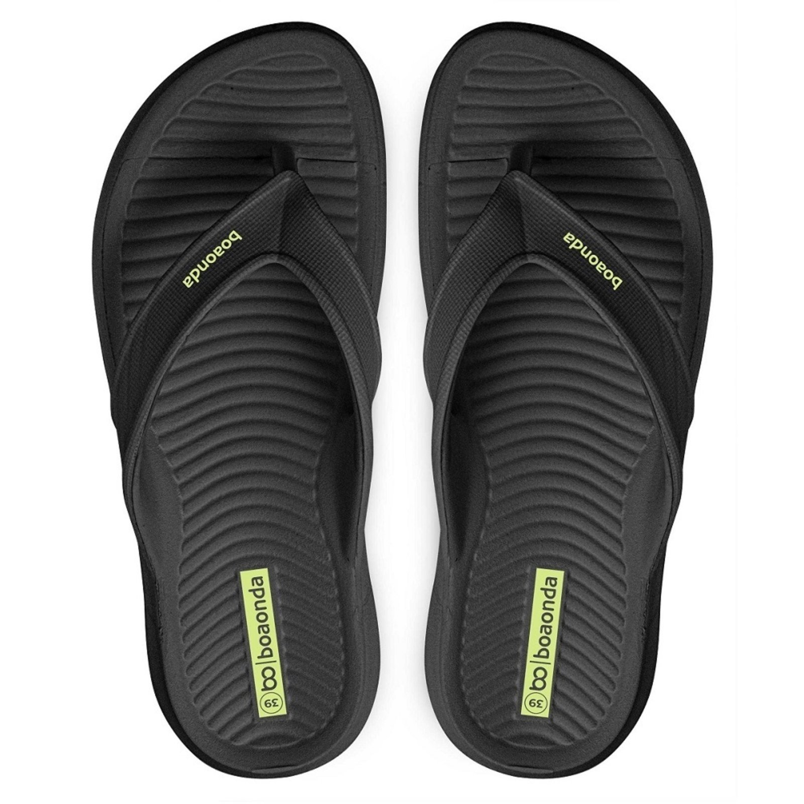 Chinelo Ortopédico Super Leve Masculino Boaonda Bolt Conforto Preto Lima