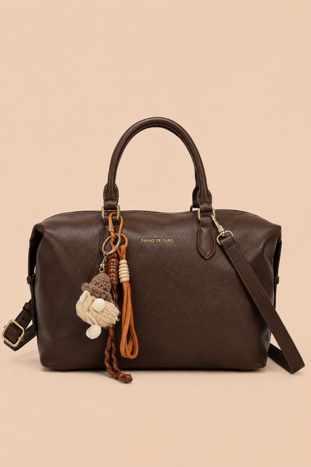 Bolsa Feminina D Bell Outlet Fashion Elegance Chain Café