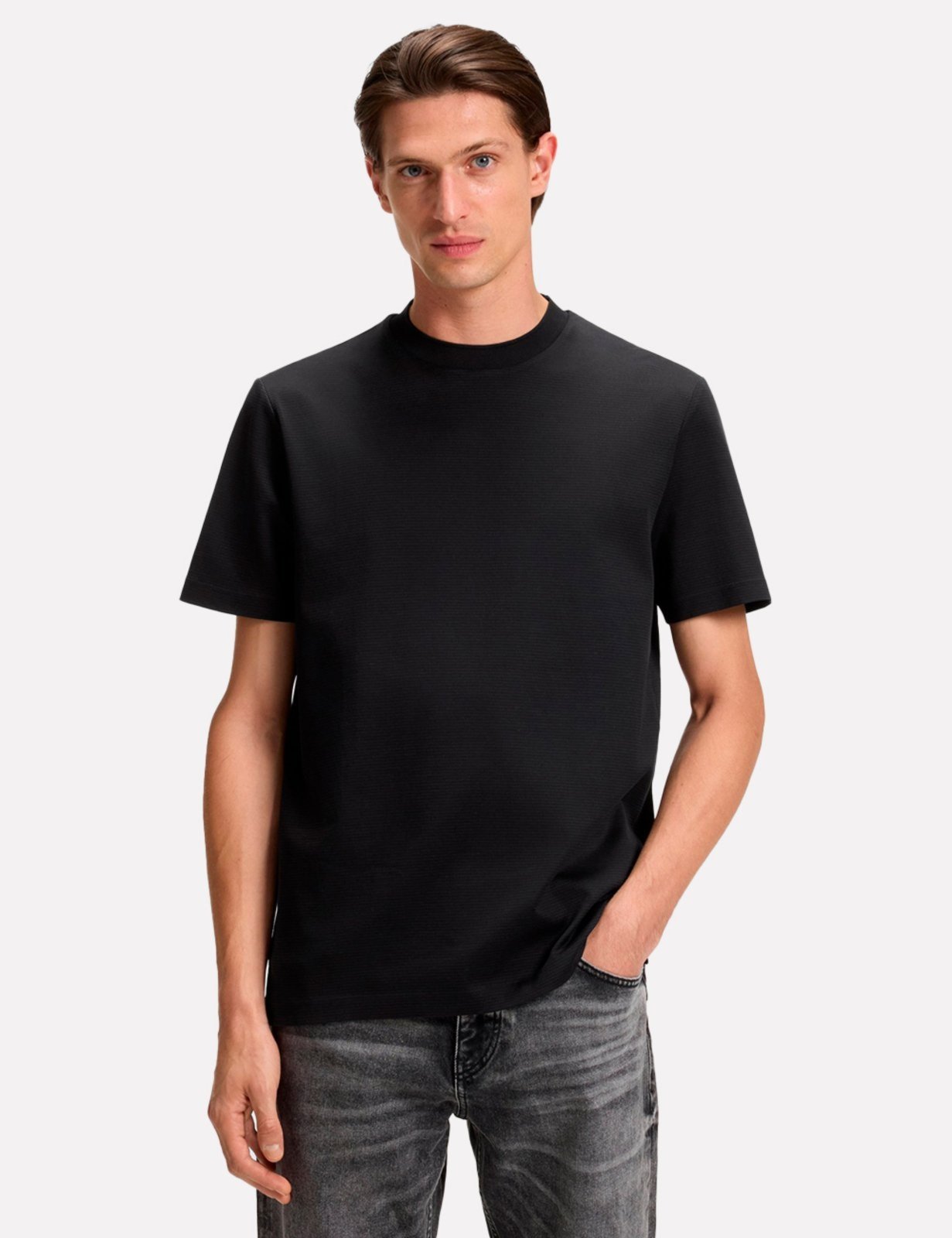 Camiseta Hugo Boss Masculina Regular H-Thompson 432 Preta