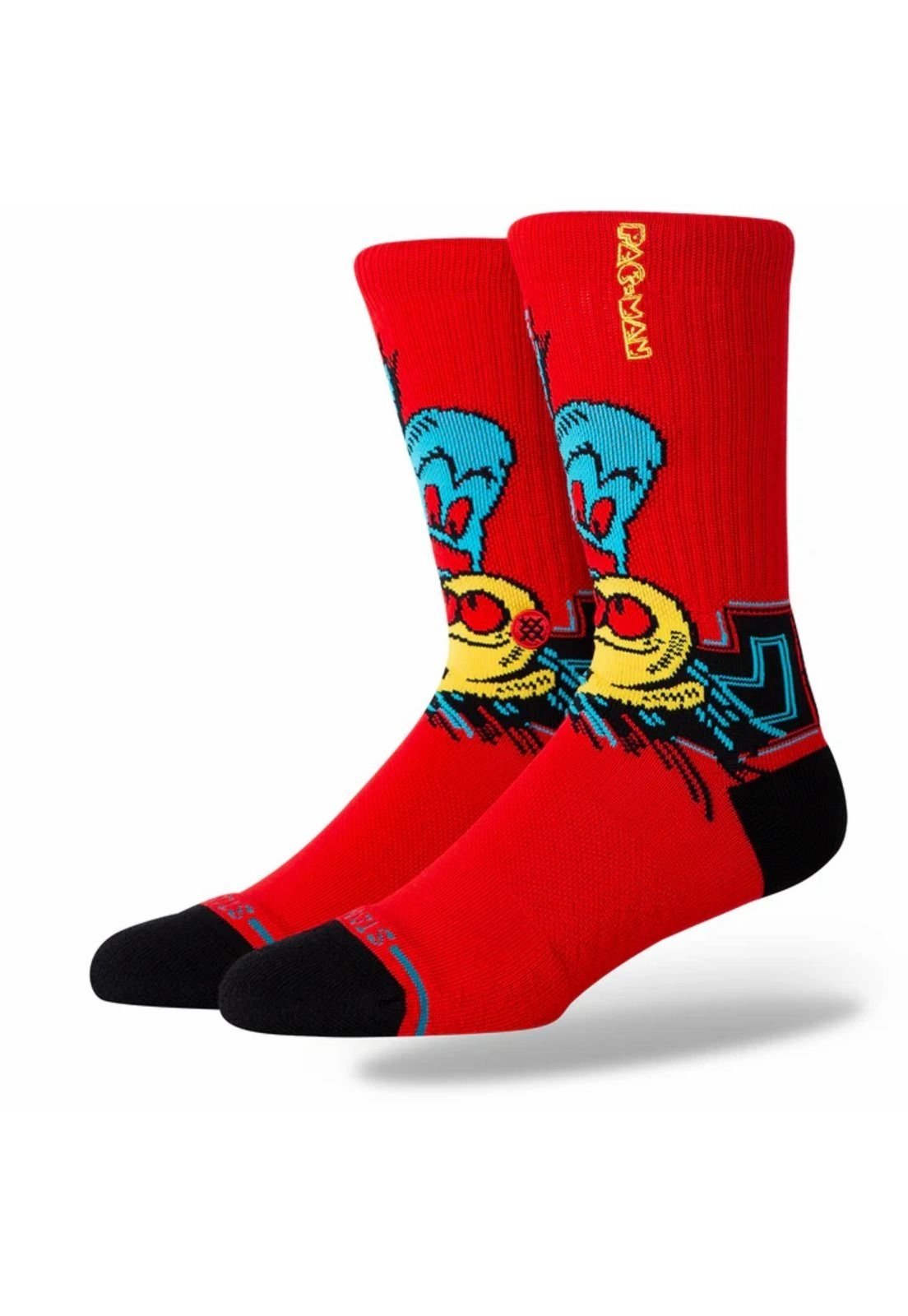 Meia Stance Collab PacMan Waka Waka Waka Vermelha