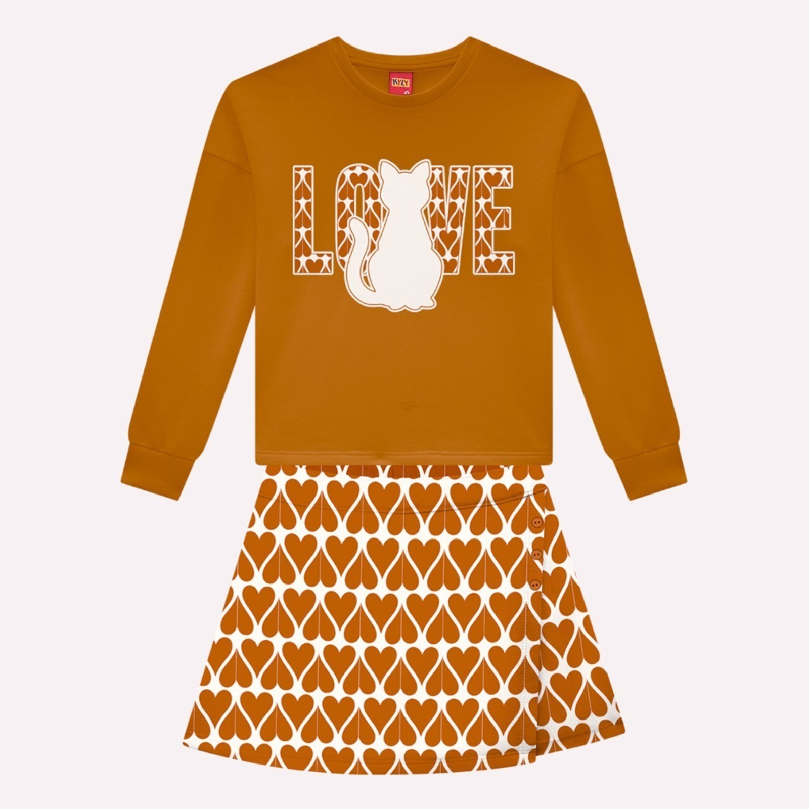 Infantil - Conjunto Menina Corações Kyly
