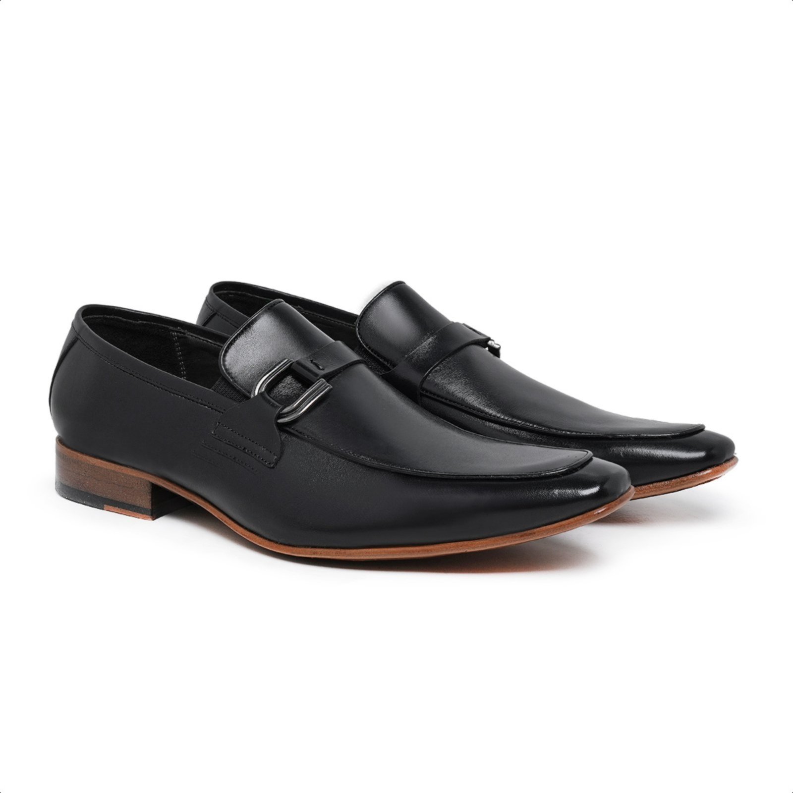 Sapato Loafer Fino em Couro Sapato Autentico Paulo Vieira cor Preto