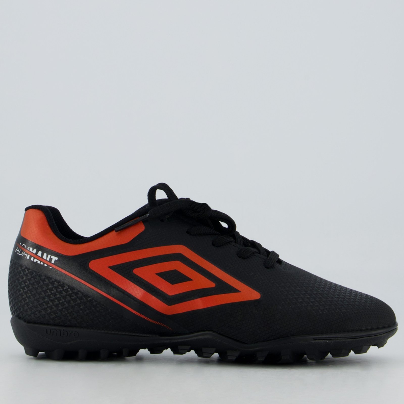 Chuteira Umbro Adamant Top Speed Society Juvenil Preta e Vermelha
