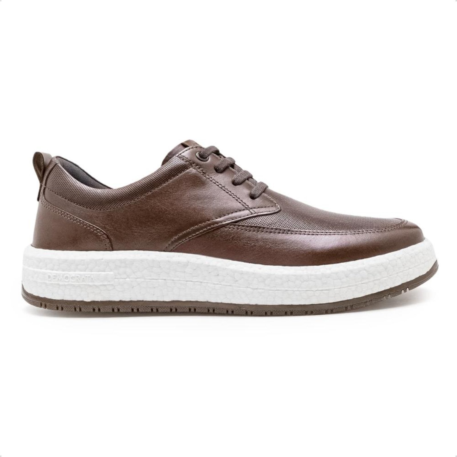 Tênis de Couro Democrata Masculino Drake Pulse 600103 Marrom