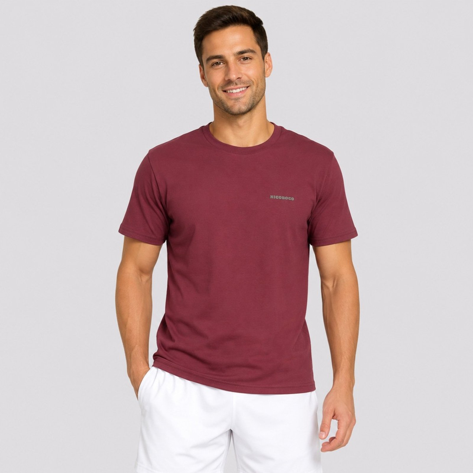 Camiseta Nicoboco Lotus Bordô