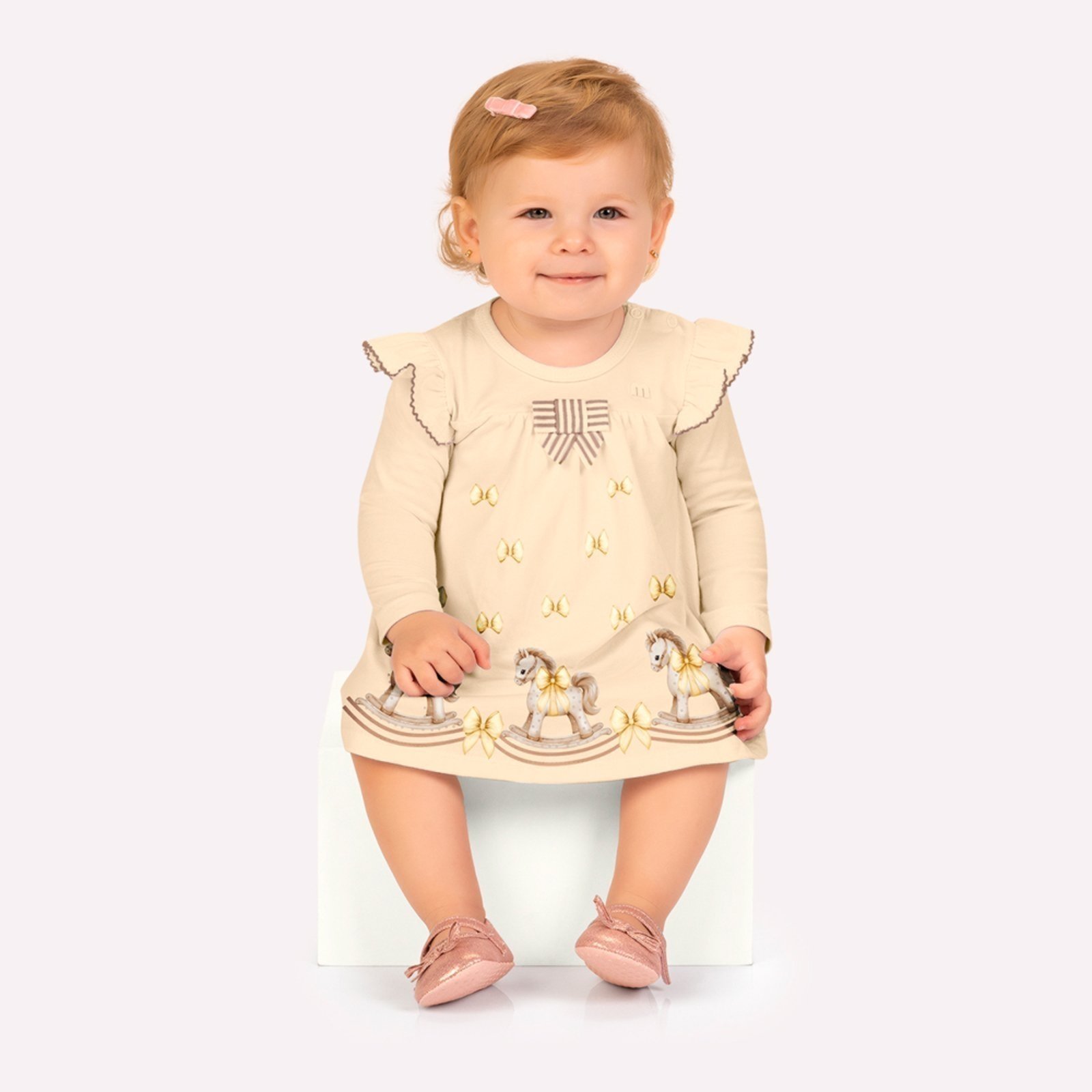 Infantil - Vestido Menina Laços Milon