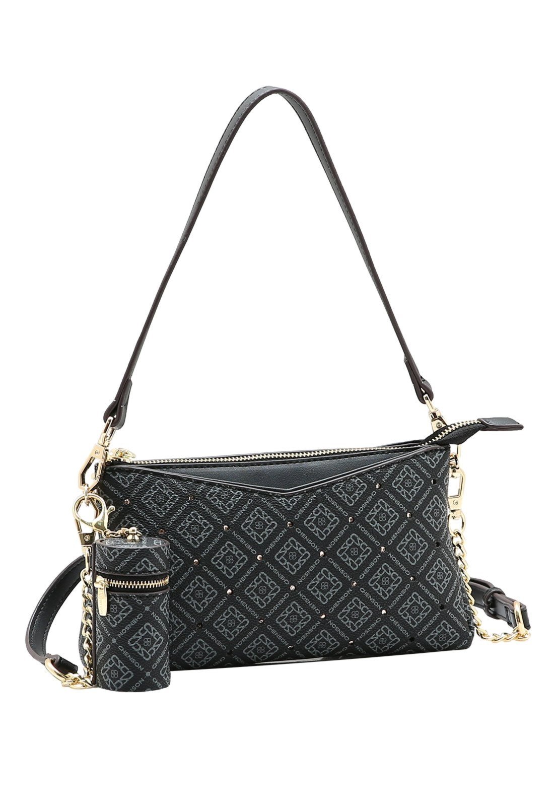 Bolsa Feminina Chenson Versátil Monograma Luxo 3485470 Preto