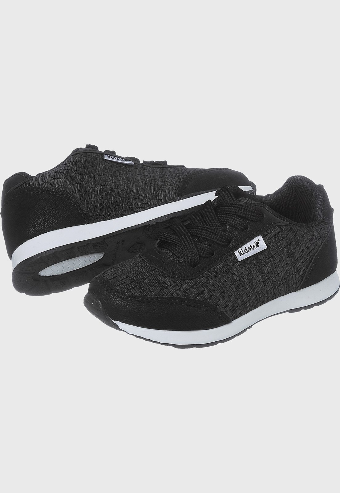 Vista 3 Infantil - Kit 3 Pares de Tenis Calce Facil Bordado e Jogging Kidstep preto Kidstep preto