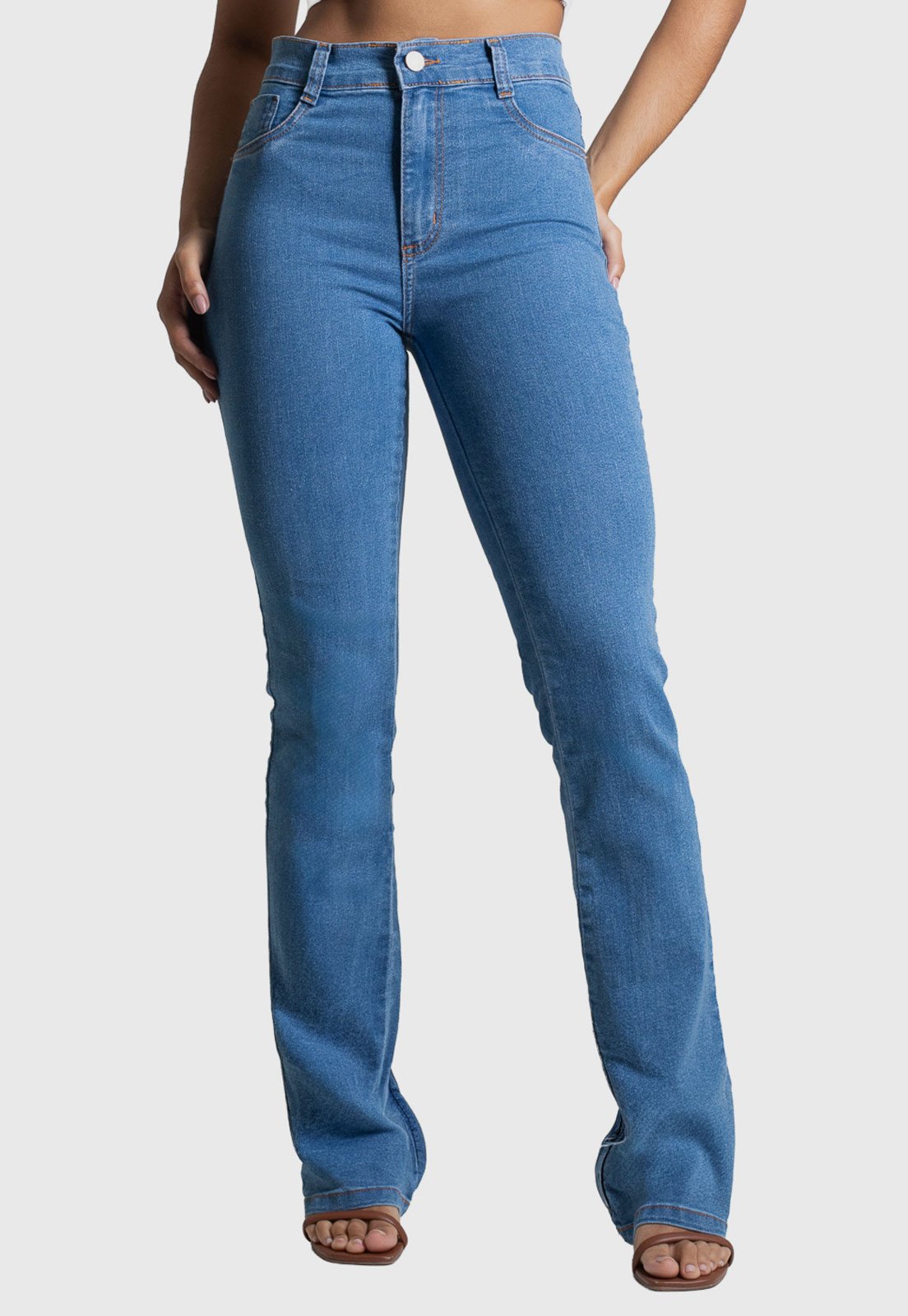 Calça Jeans Feminina Sawary Bootcut Azul