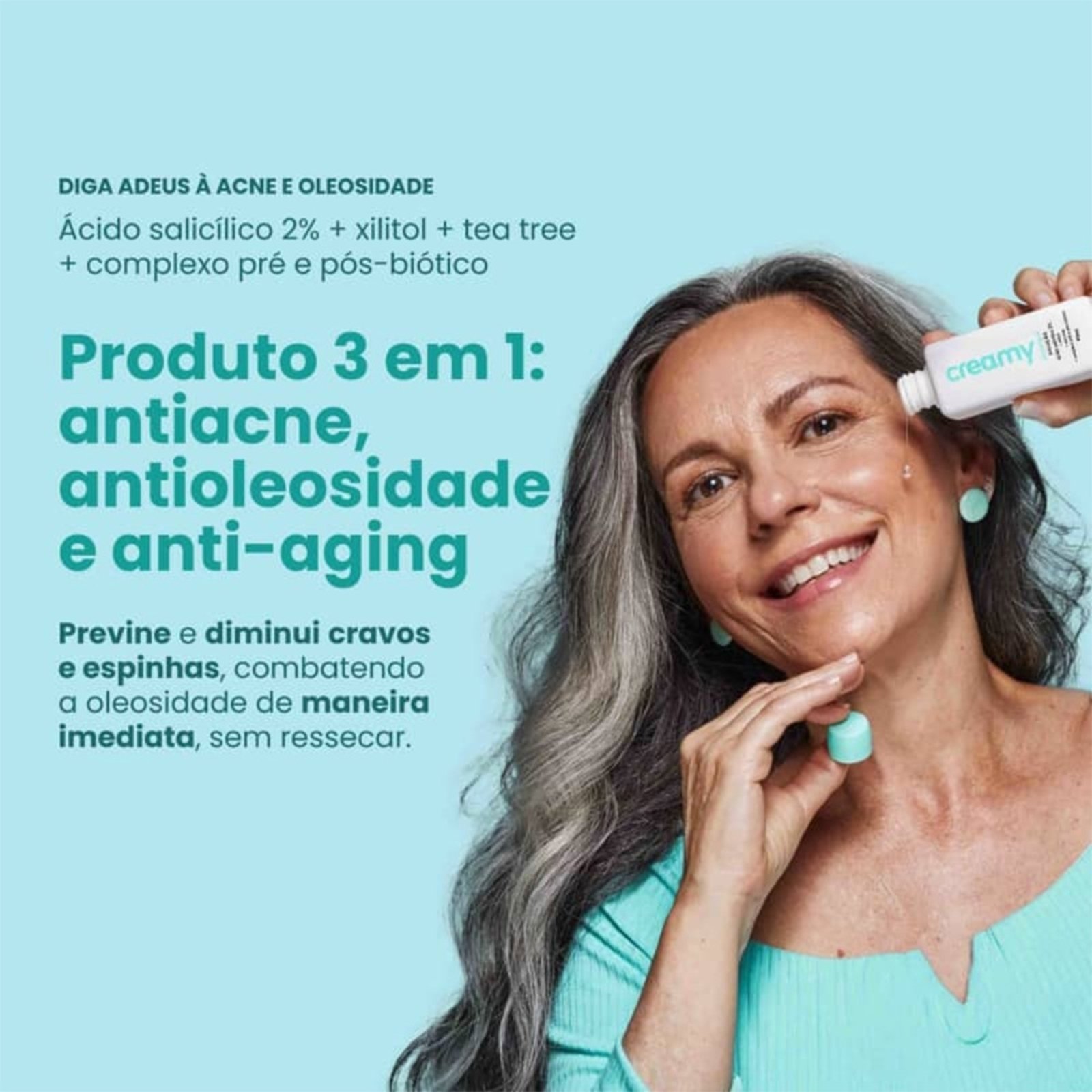 Vista 3 Kit Creamy B Complex 20 Solução Tônica Antiacne 90ml (2 produtos) multicolorido Creamy multicolorido