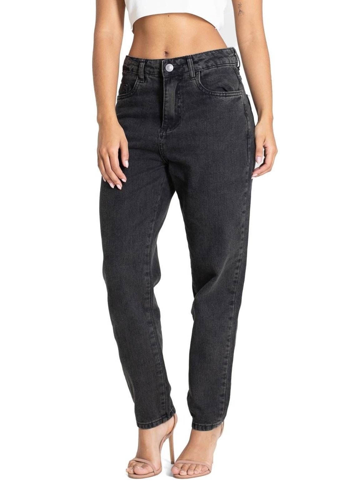 Calça Jeans Sawary Mom - 283322 - Preto - Sawary