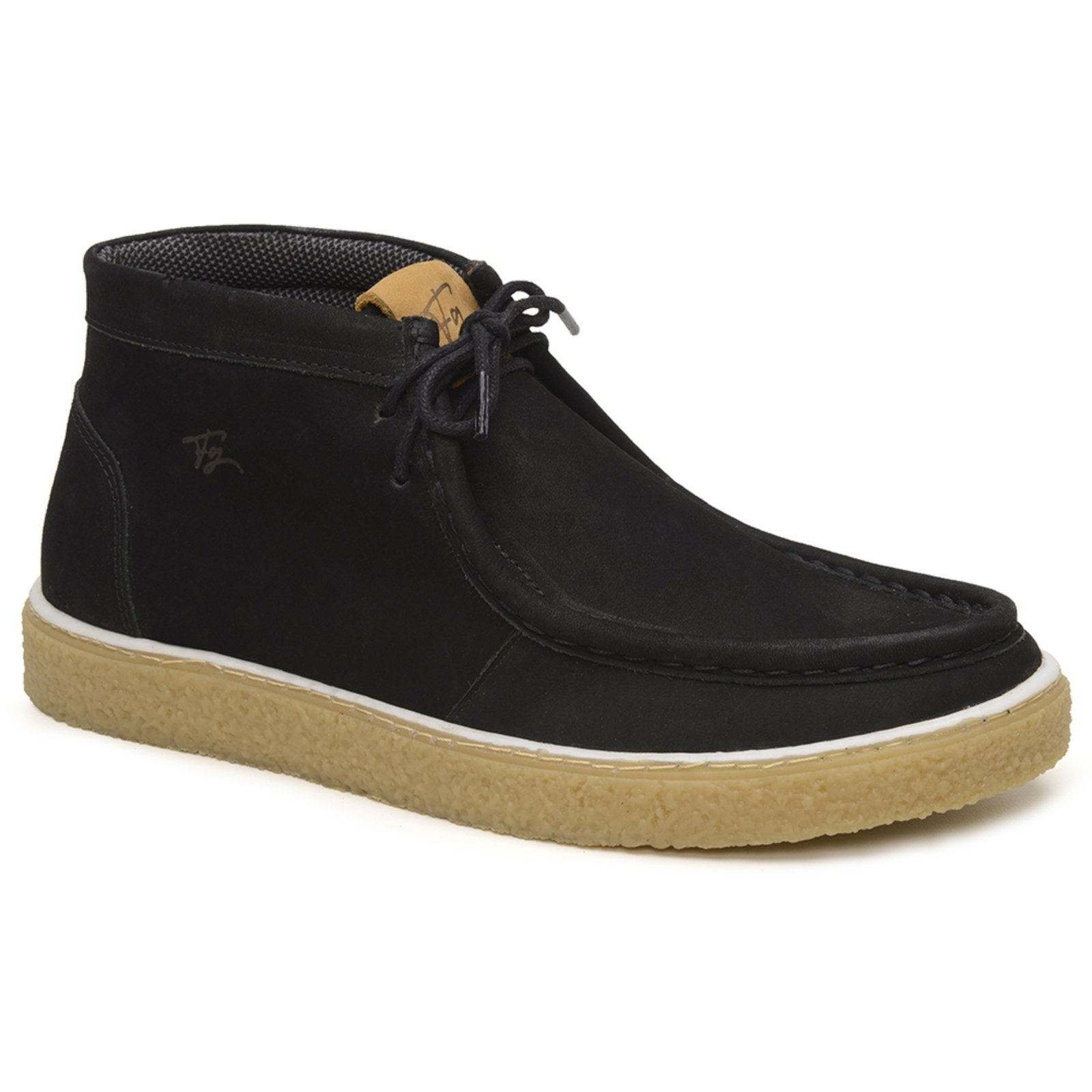 Bota Masculina London Em Couro Estilo Vintage Rústico Sola Crepe Cacareco Leve Preto