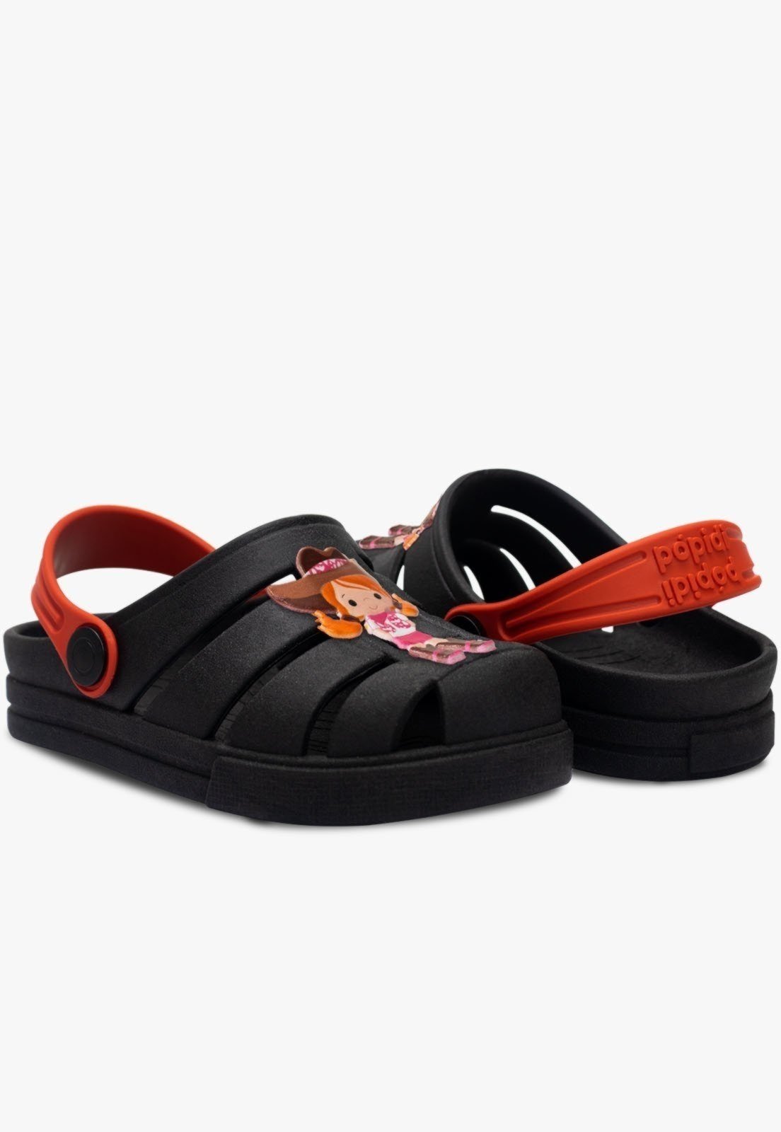 Vista 3 Infantil - Sandalia Babuche Feminino Pópidi Chinelo Cowgirl azul Pópidí azul