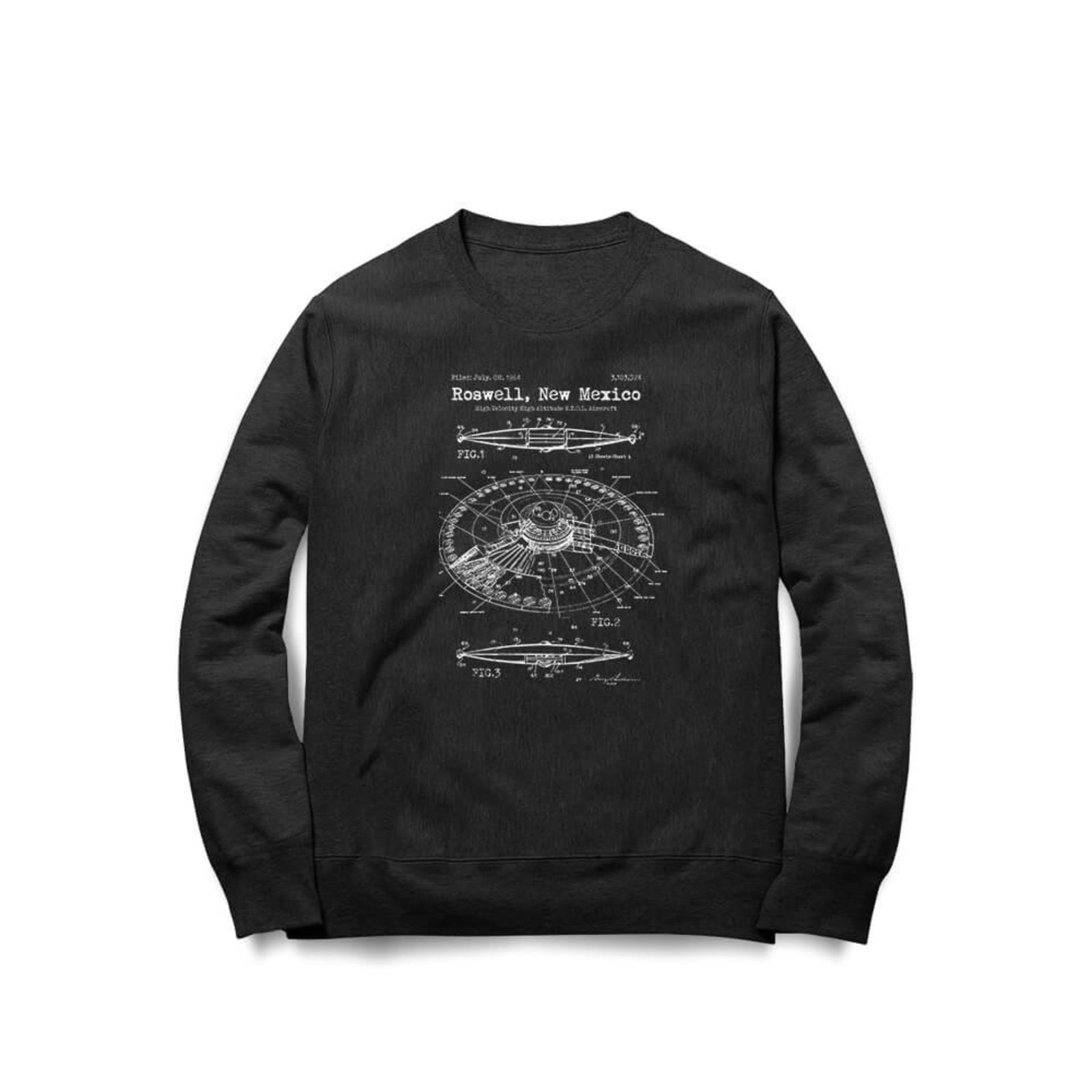 Moletom UFO Patent - Preto - Casual - Studio Geek