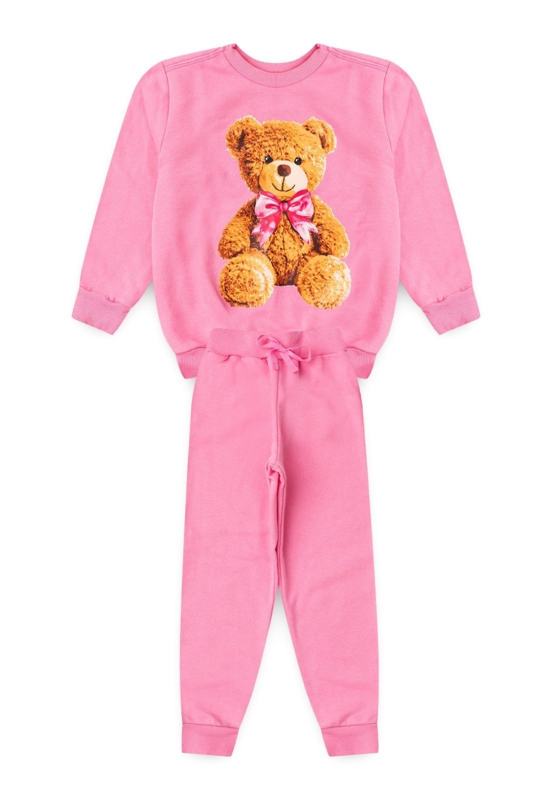 Infantil - Conjunto Bem Vestir Urso Moletom Feminino