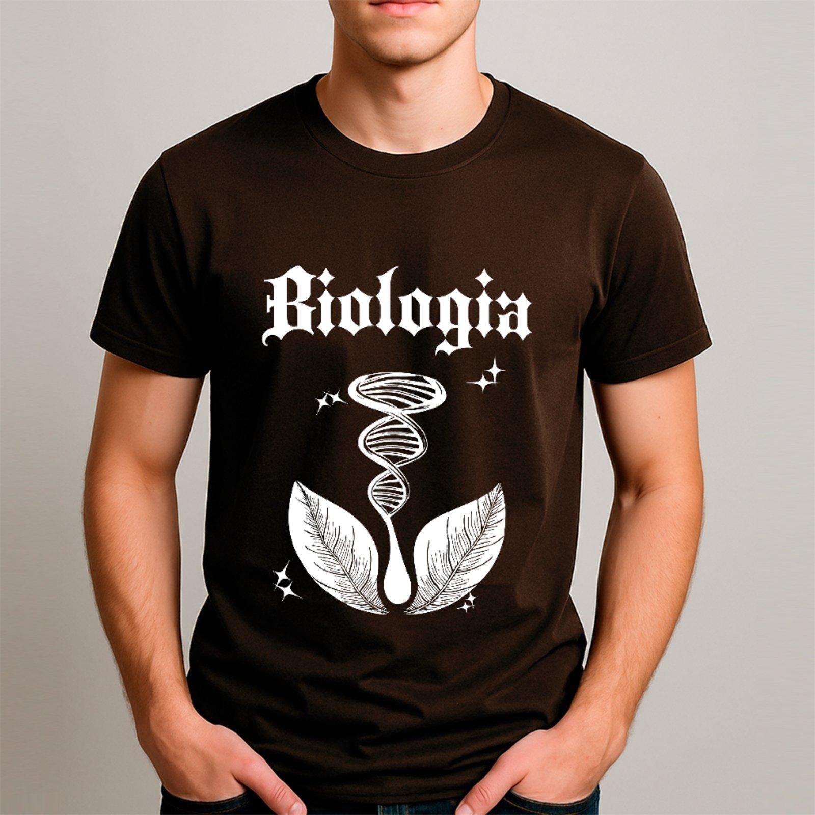 Camiseta Ousy Básica Estudante De Biologia Faculdade Unissex Marrom