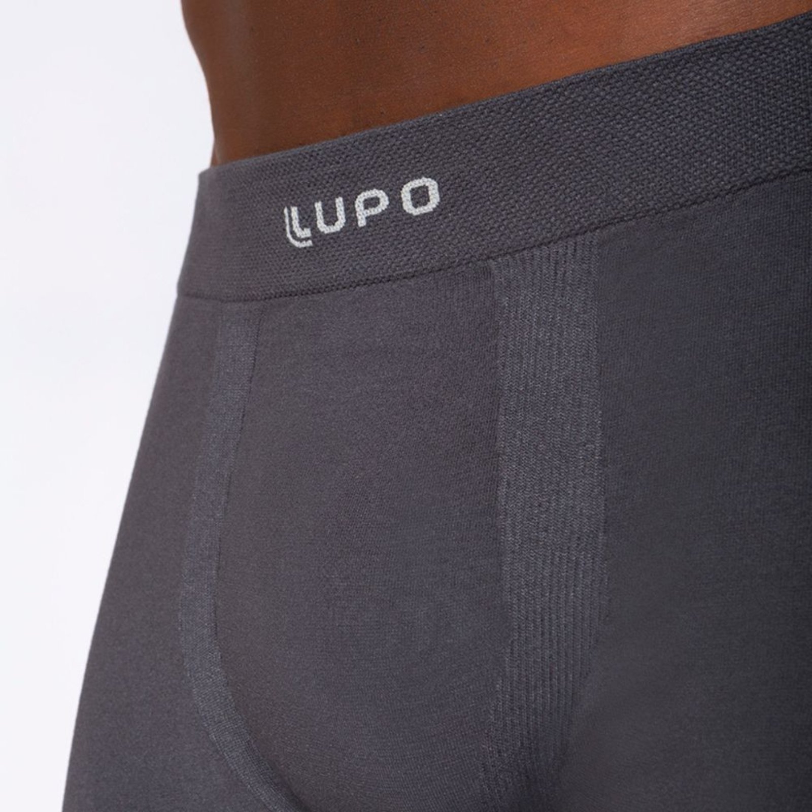 Vista 3 Cueca Lupo Sunga Micromodal Sem Costura grafite Lupo grafite