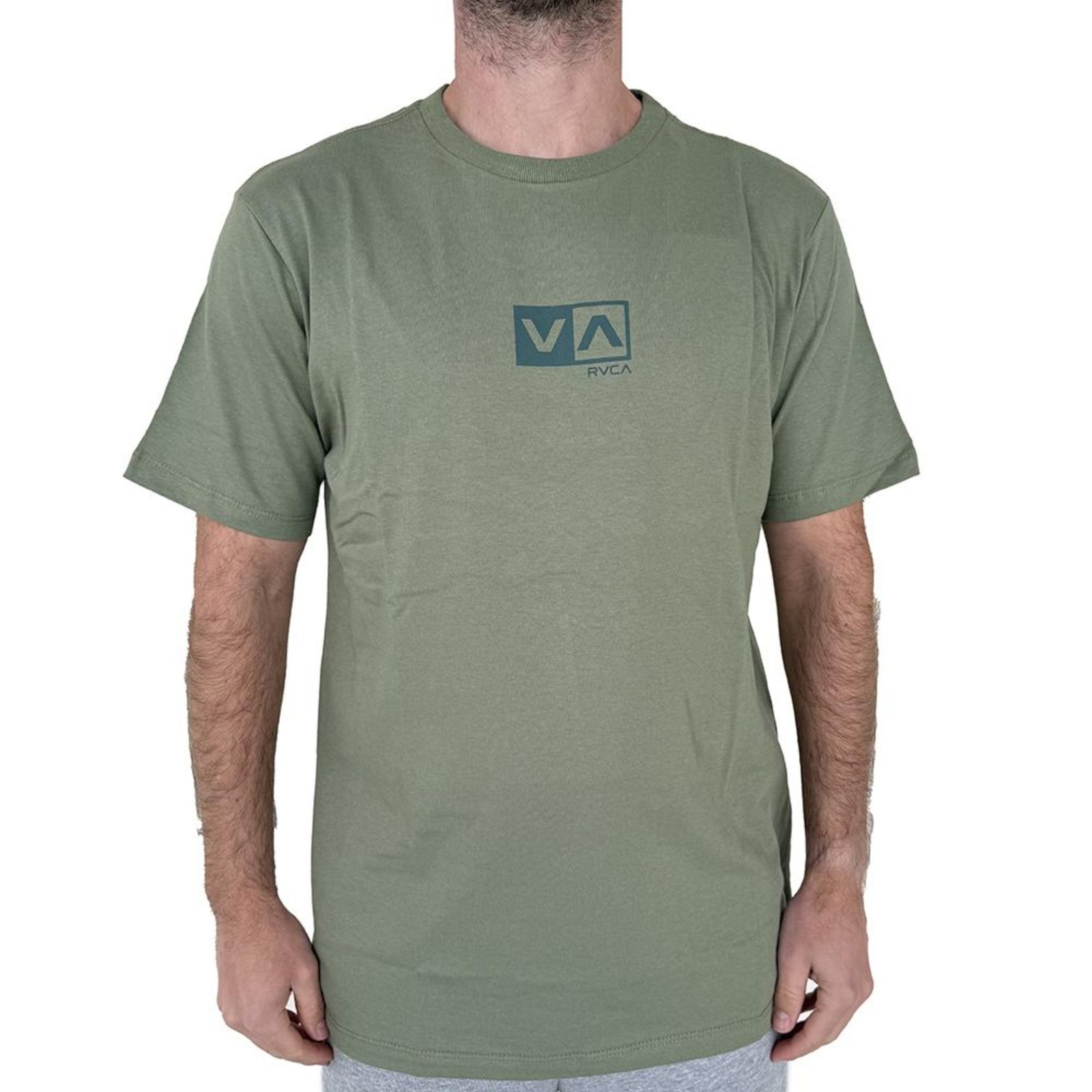 Camiseta RVCA Mini Balance Box WT25 Masculina Verde Militar