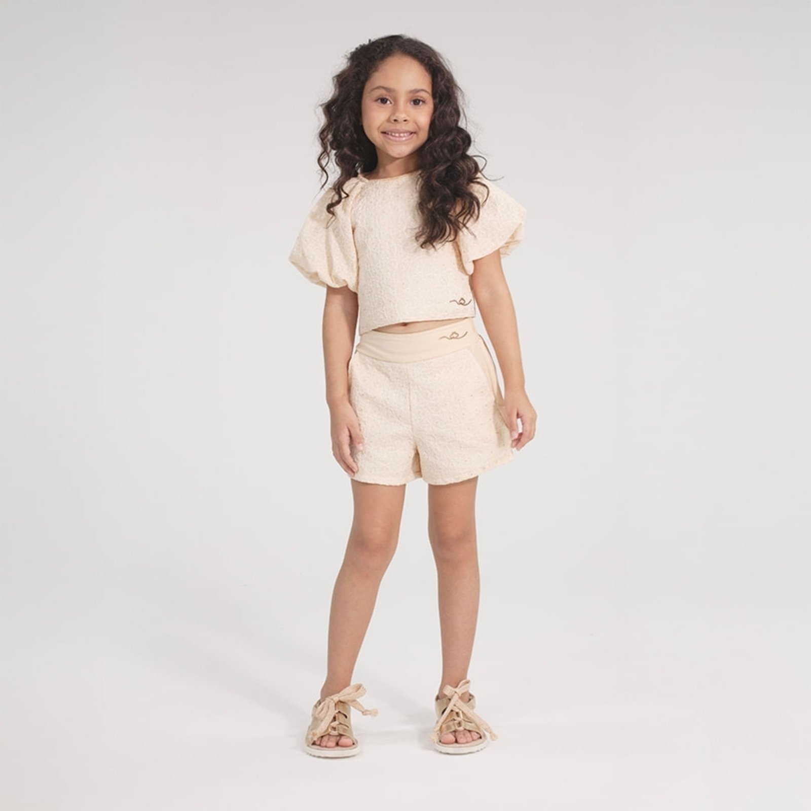 Infantil - Shorts Bordado Feminino Lilica Ripilica