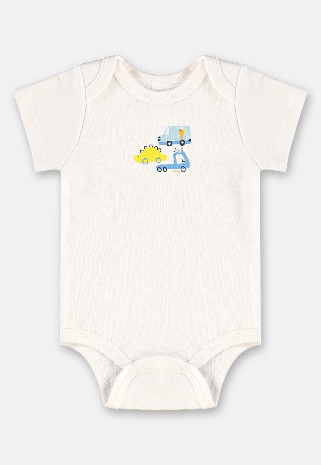 Vista 2 Infantil - Body em Suedine para Menino Up Baby Off-White off-white white Up Baby off-white white