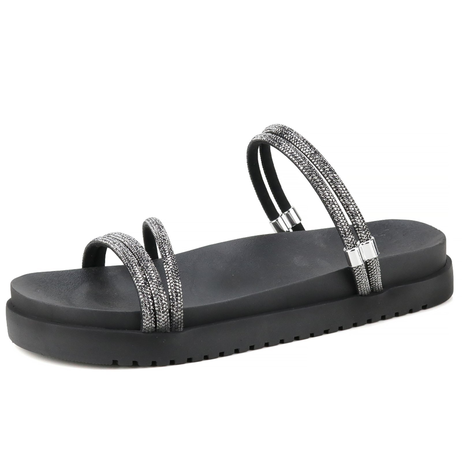 Sandália Papete Mr. Gutt Flat Rasteira Preto