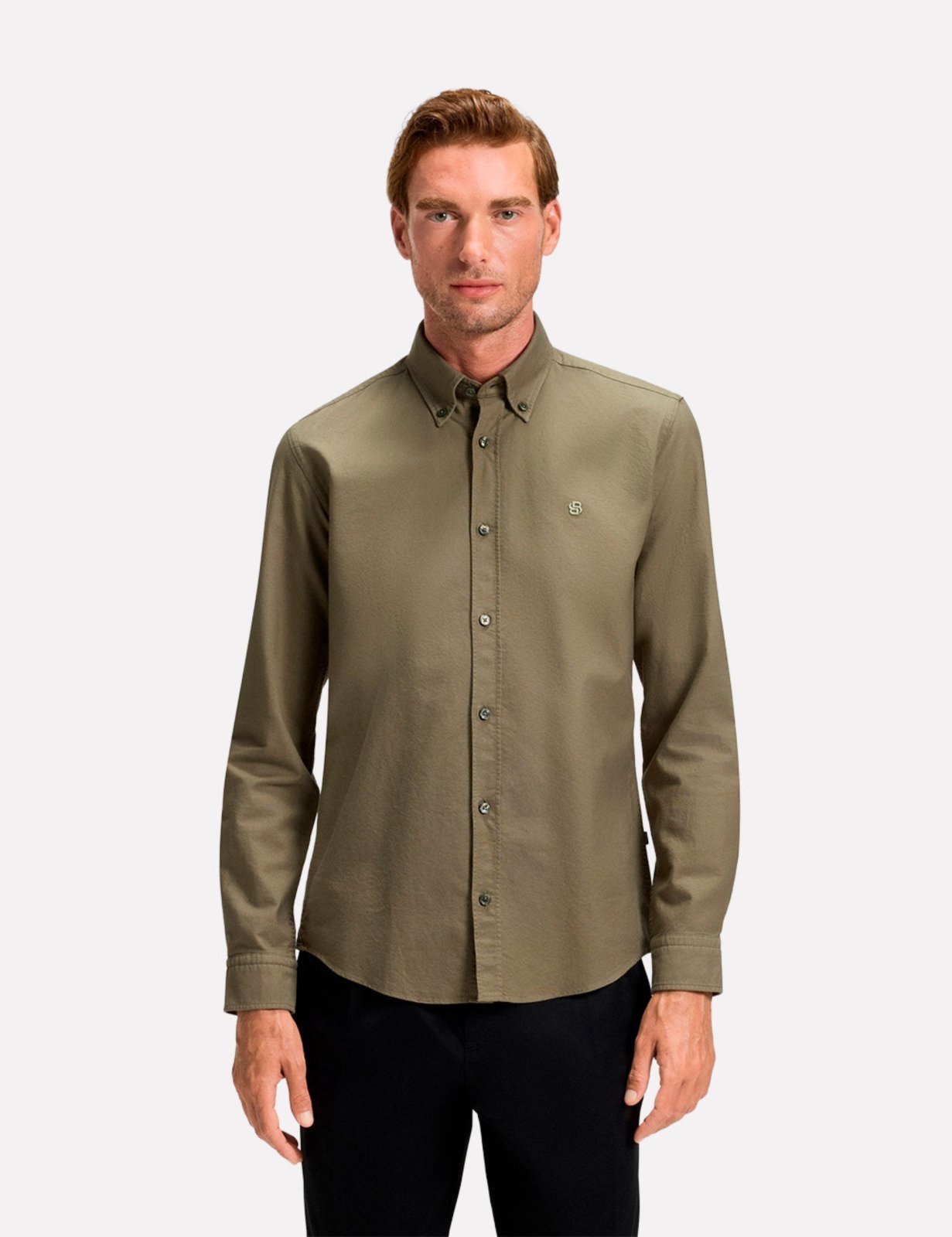 Vista 2 Camisa Hugo Boss Masculina Slim Fit H-ROAN-BD-E-C1 verde verde
