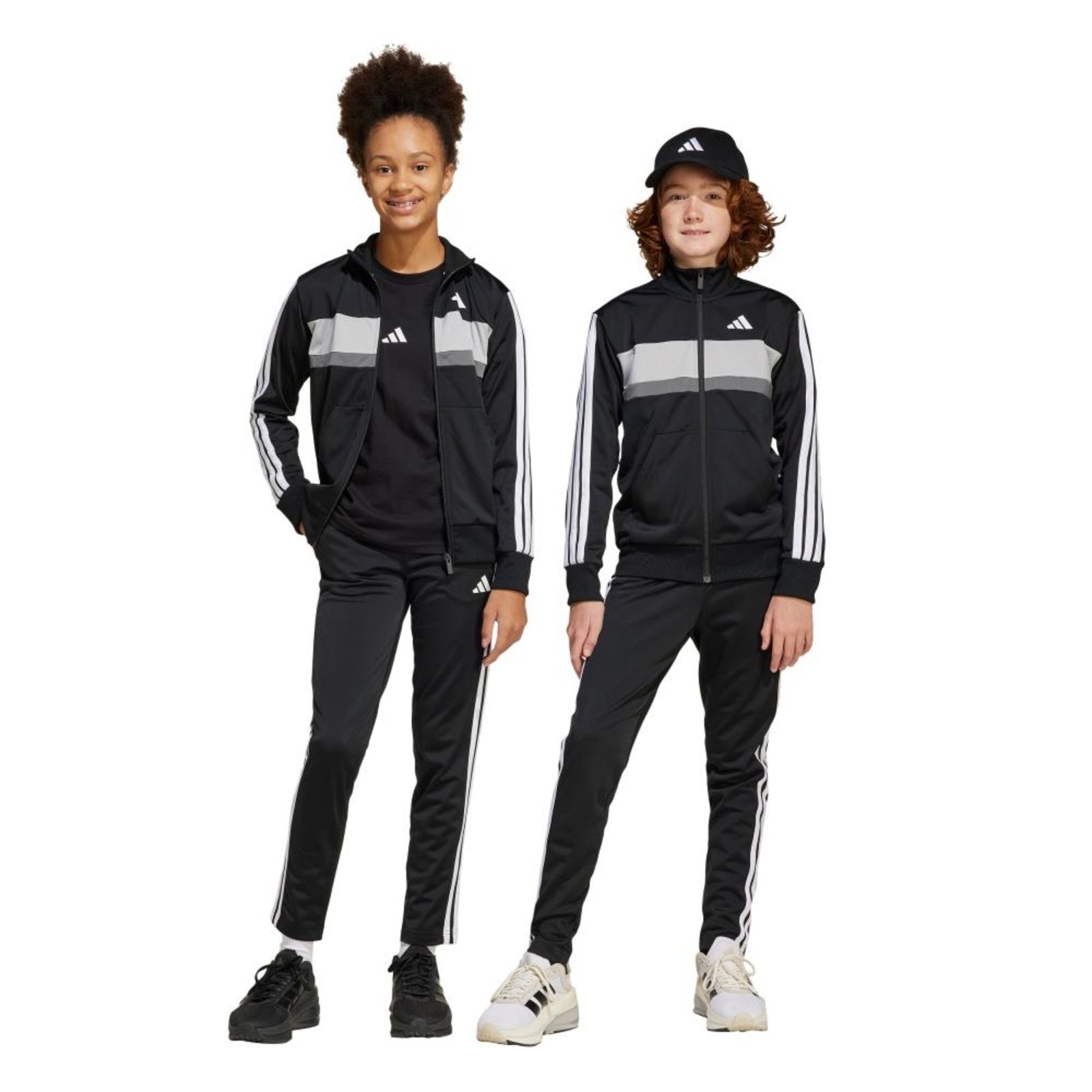 Infantil - Agasalho Malha Seasonal Essentials Tiberio Três Listras adidas Sportswear Preto