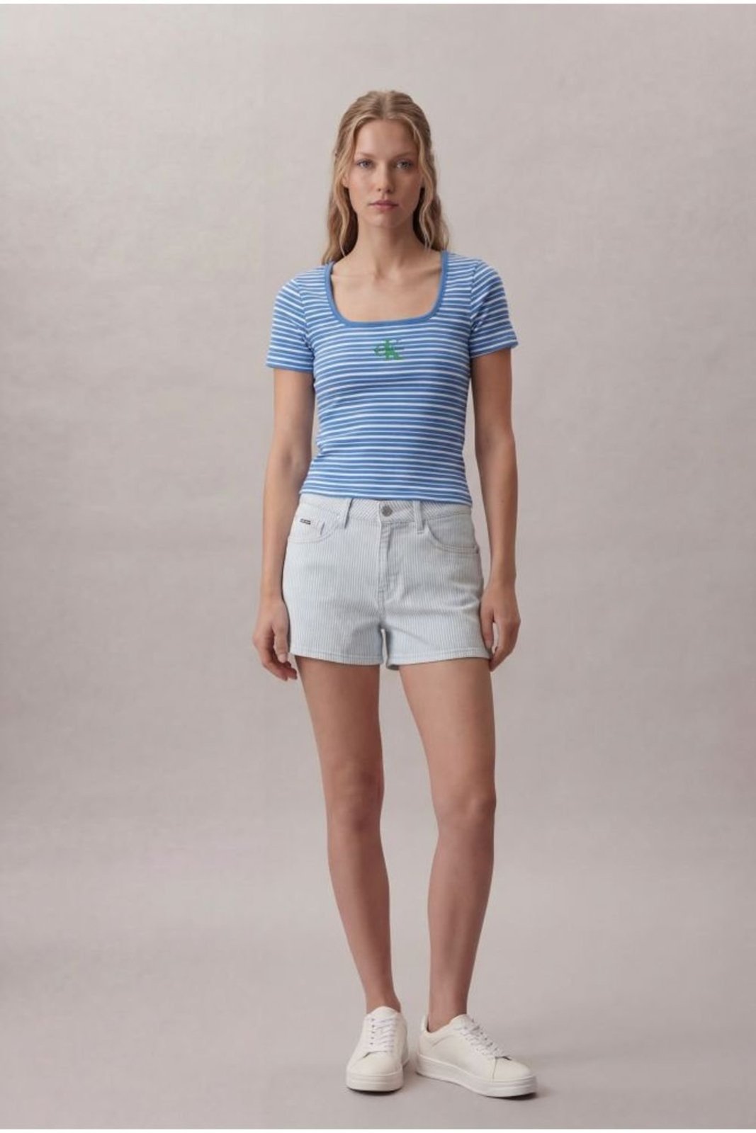 Shorts Color Boy Listras - Azul Claro