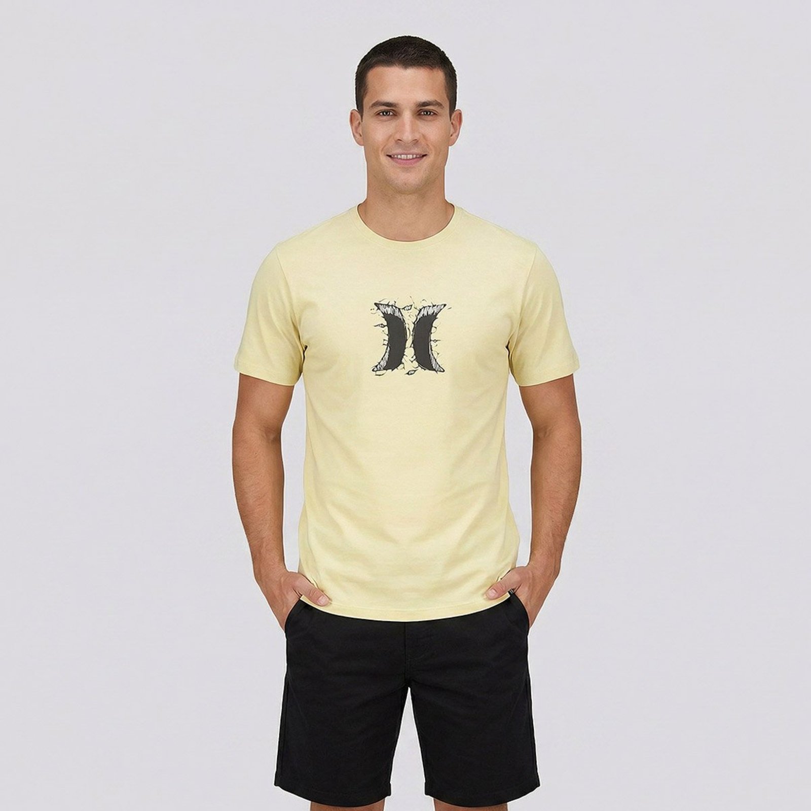 Camiseta Hurley Silk Hole Bege