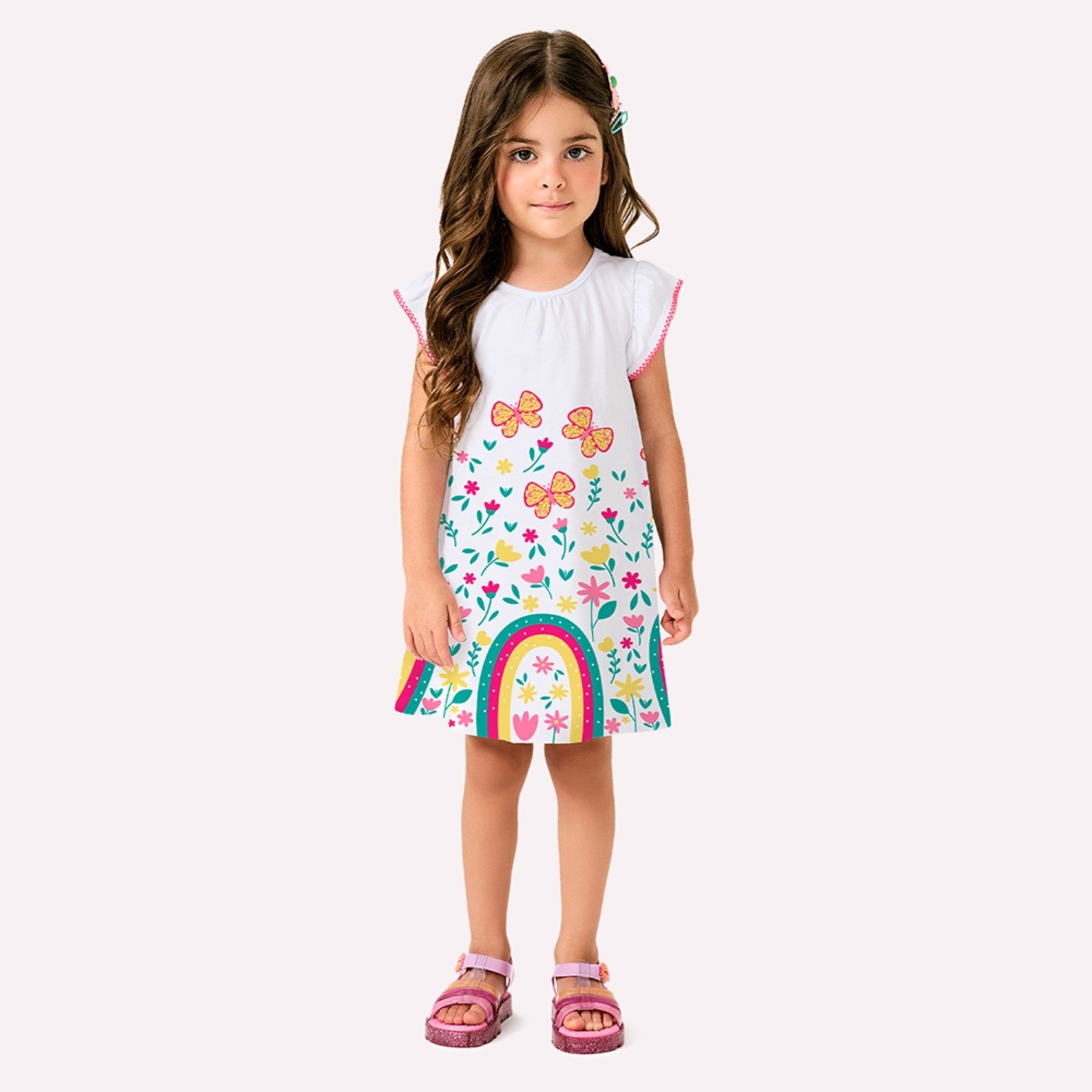 Infantil – Vestido Menina Flores Kyly