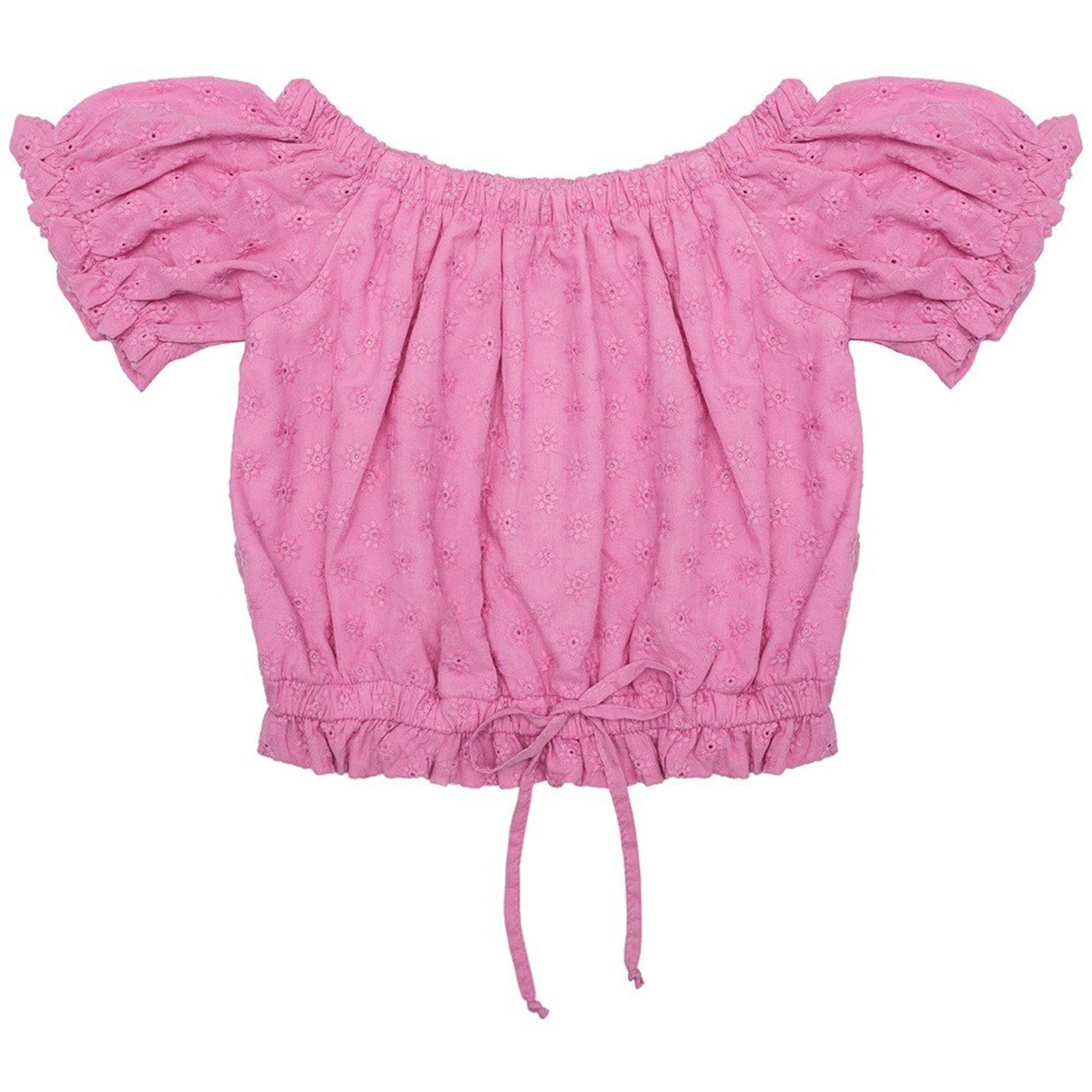 Infantil - Blusa Juvenil Look Jeans Cropped Collor