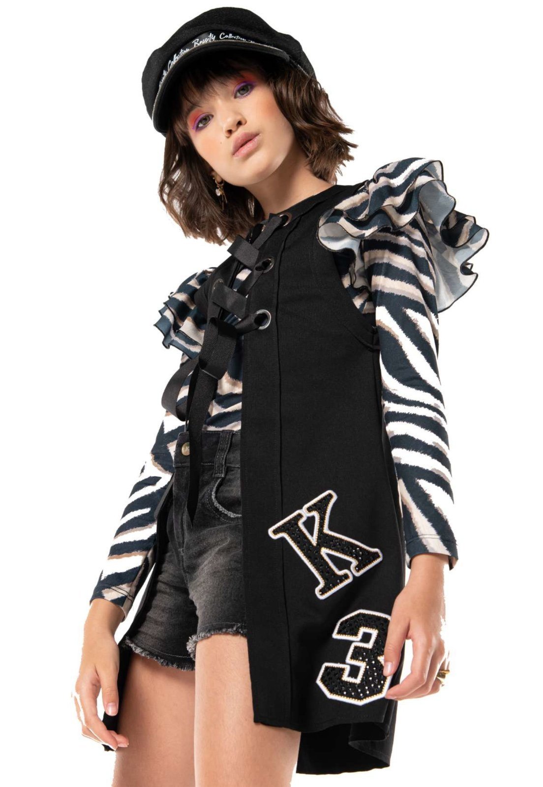 Infantil – Colete S/M Fashion K3 Preto Kukixo 6 Preto