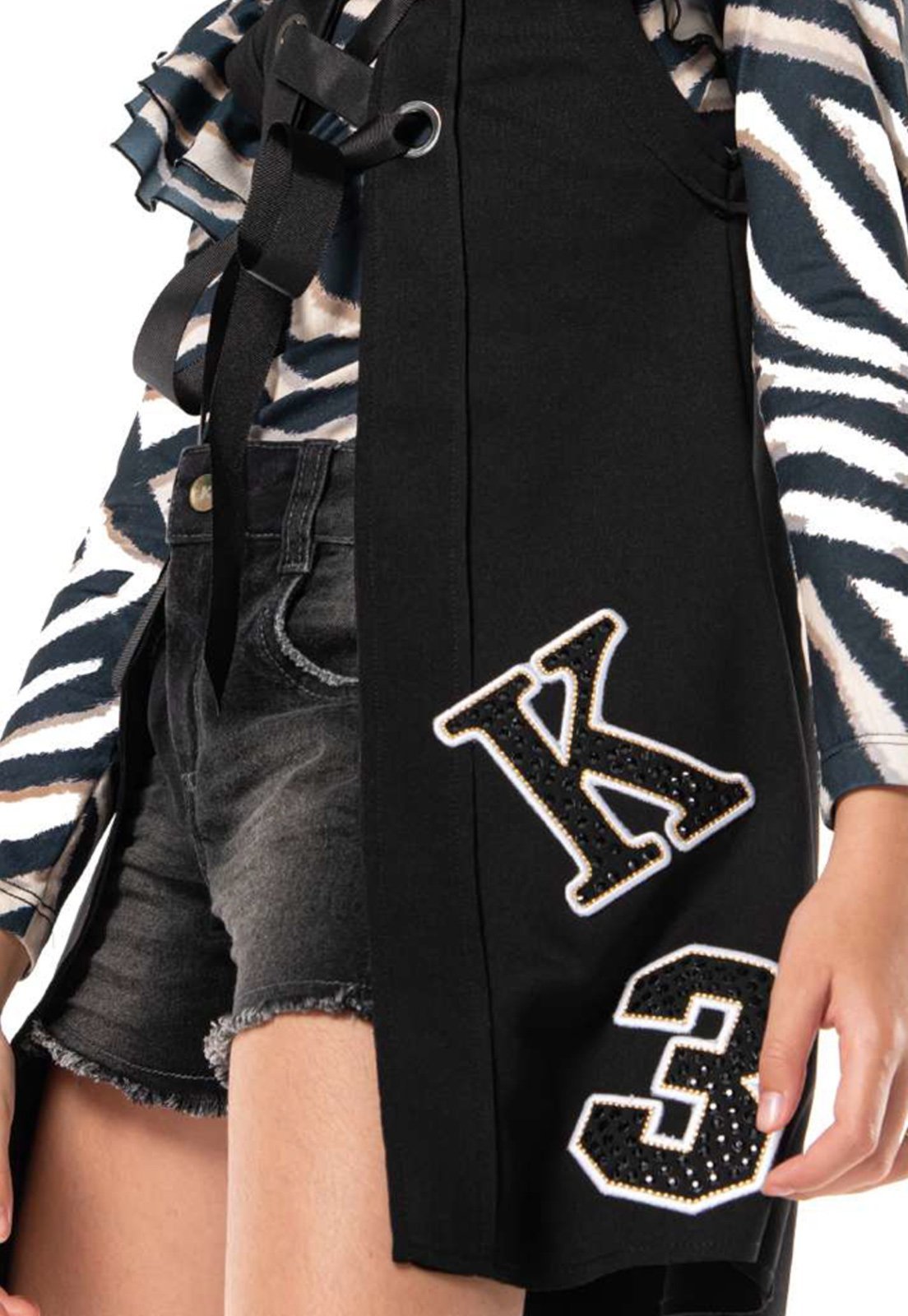 Vista 3 Infantil - Colete S/M Fashion K3 Kukixo preto Kukixo preto