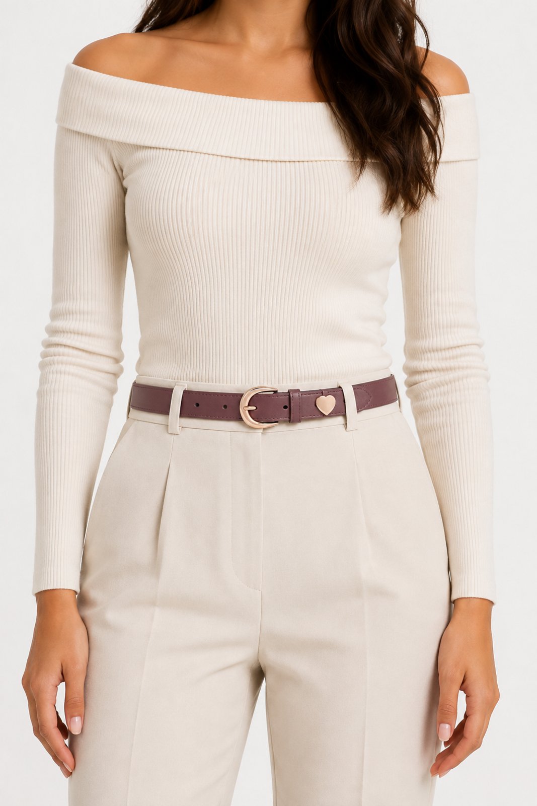 Cinto Fivela Redonda D Bell Outelet Fashion Marsala