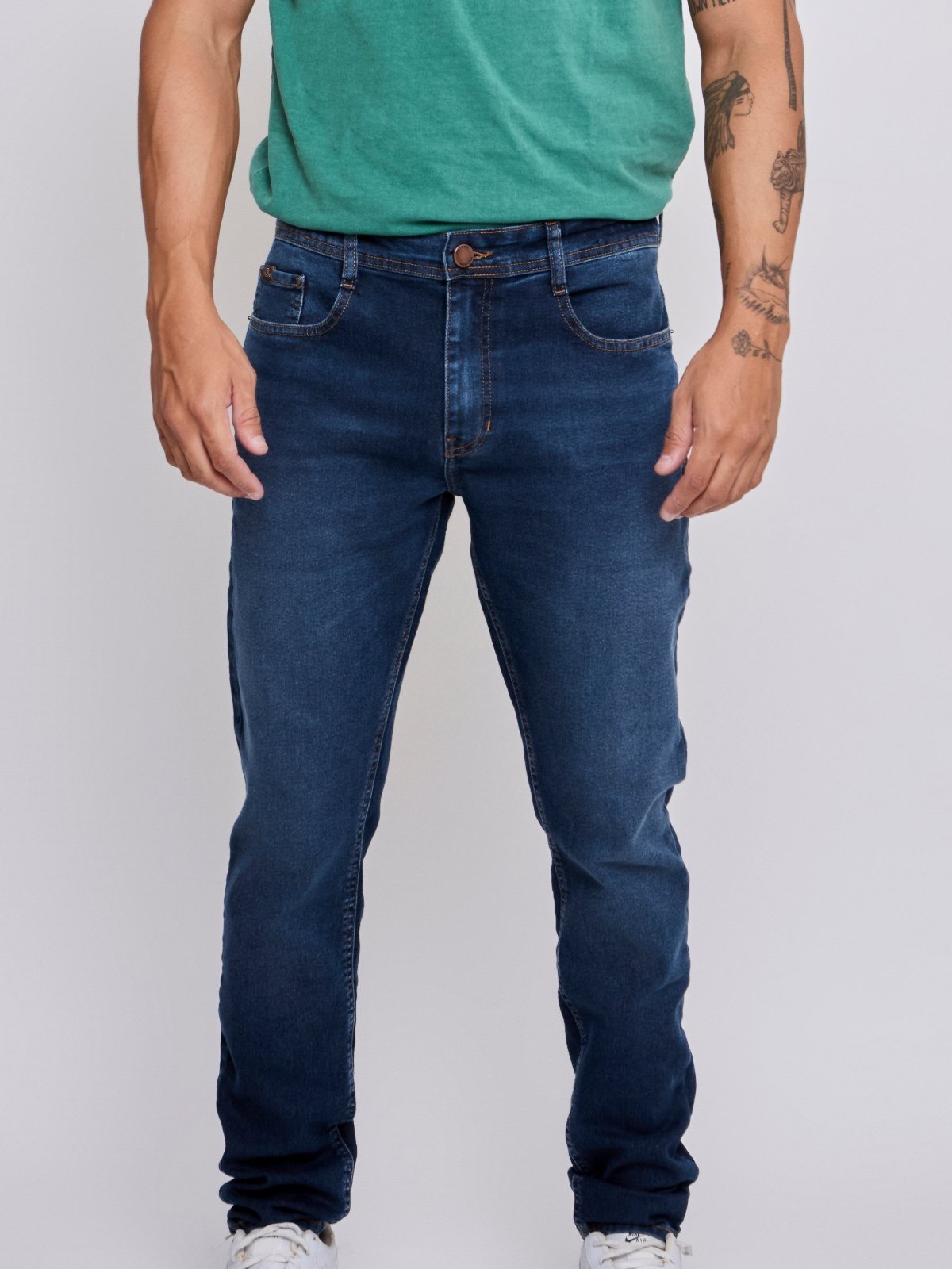 Calça Jens Masculina Skinny Tradicional Otávio Indigo Escuro