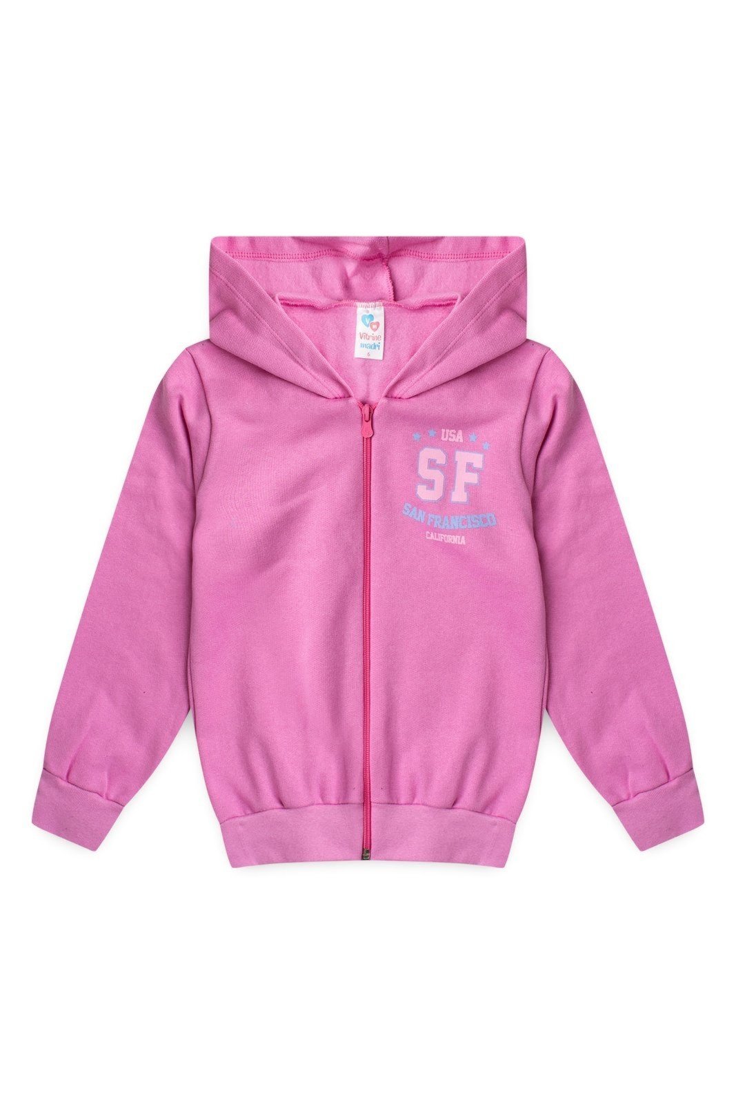 Infantil - Jaqueta Moletom Menina c/ Capuz e Zíper San Francisco