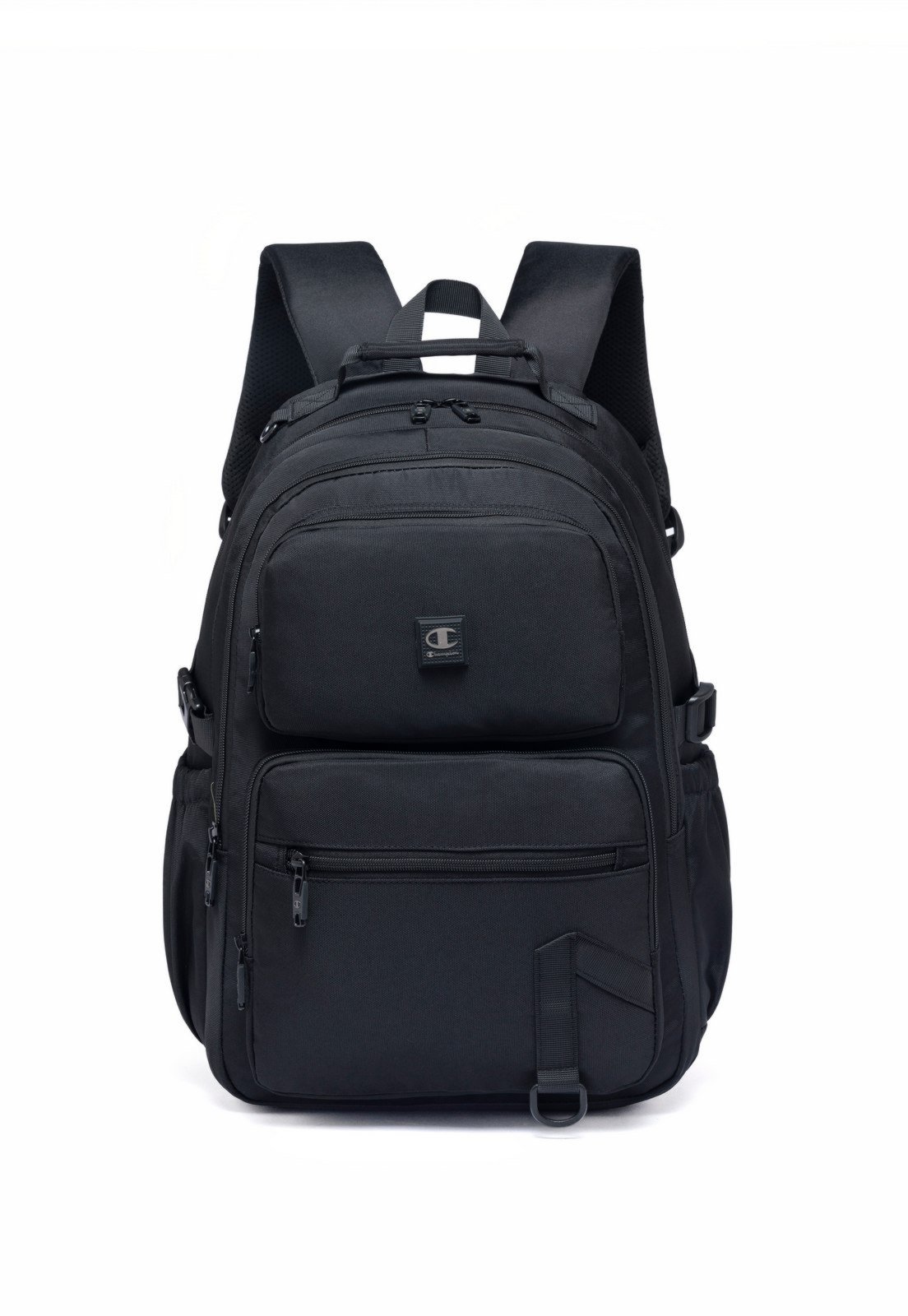 Mochila Champion Preta Reforçada Trabalho Bolsos Espaçosa Original
