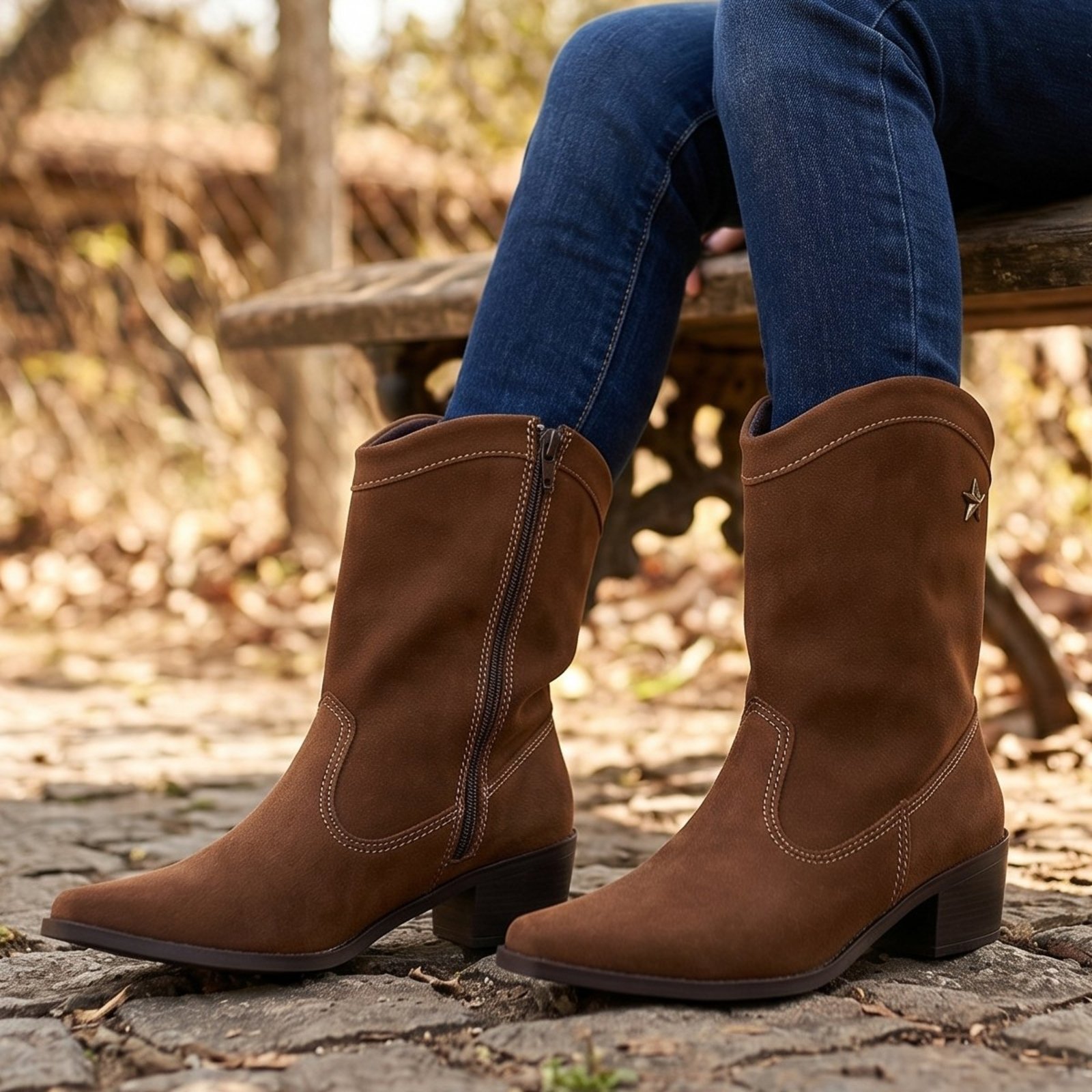 Infantil - Bota Texana Menina com Franja e Zíper Lateral Bico Fino Calce Fácil Confortável Leve e Macia Estilo Country Ideal para o Dia a dia Rodeios e Festas