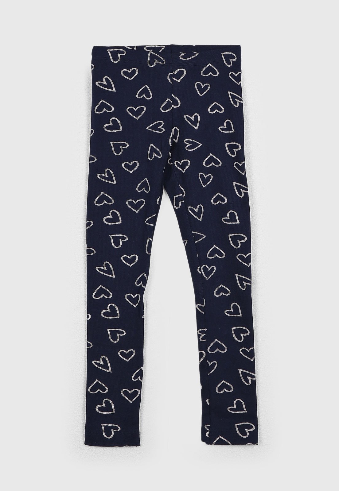 Infantil - Legging Hering Estampa Corações Azul Marinho